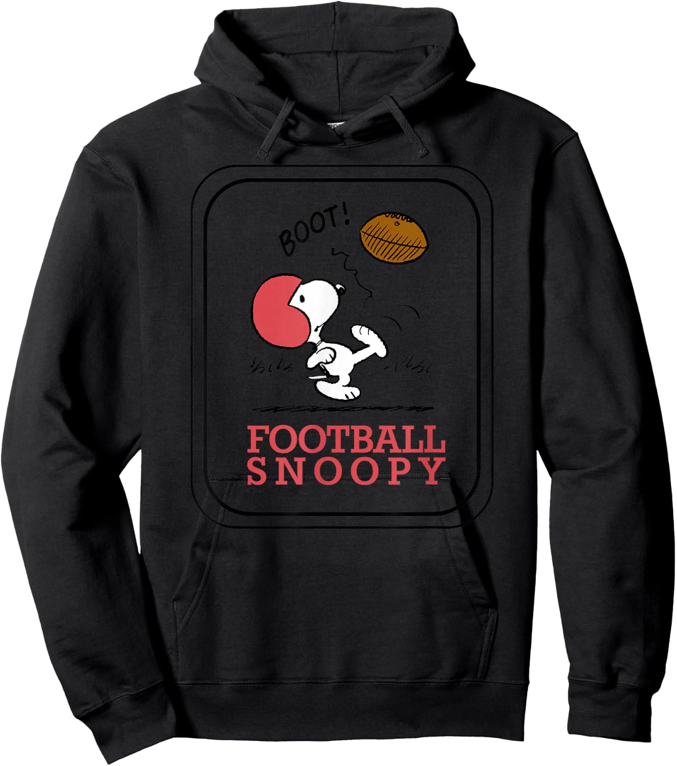 Peanuts - Football Snoopy Hoodie - Hoodie | Black