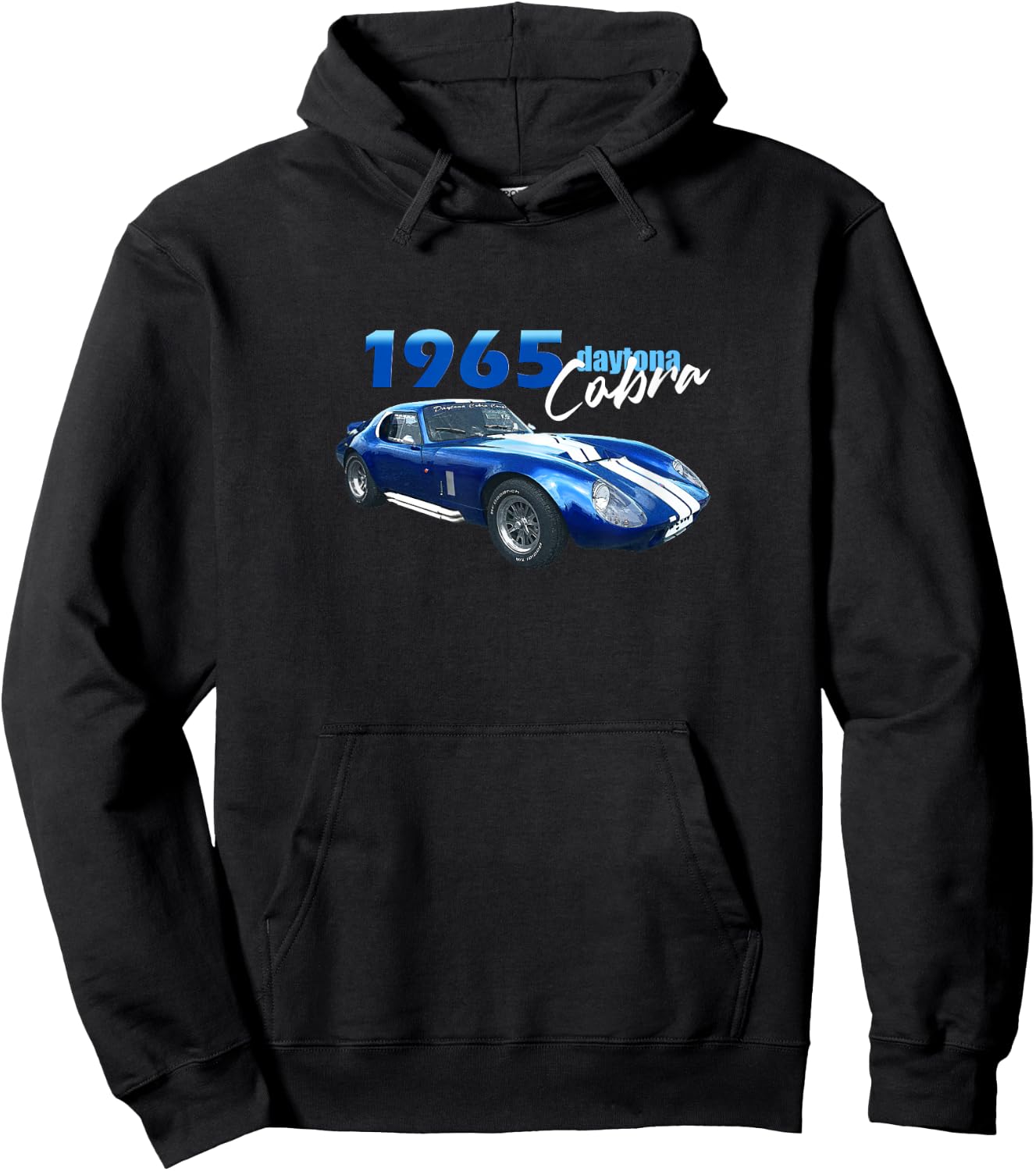 Classic Cars, Sport Cars,1965 Cobra, Racing, 1960's Daytona Hoodie - Hoodie | Black