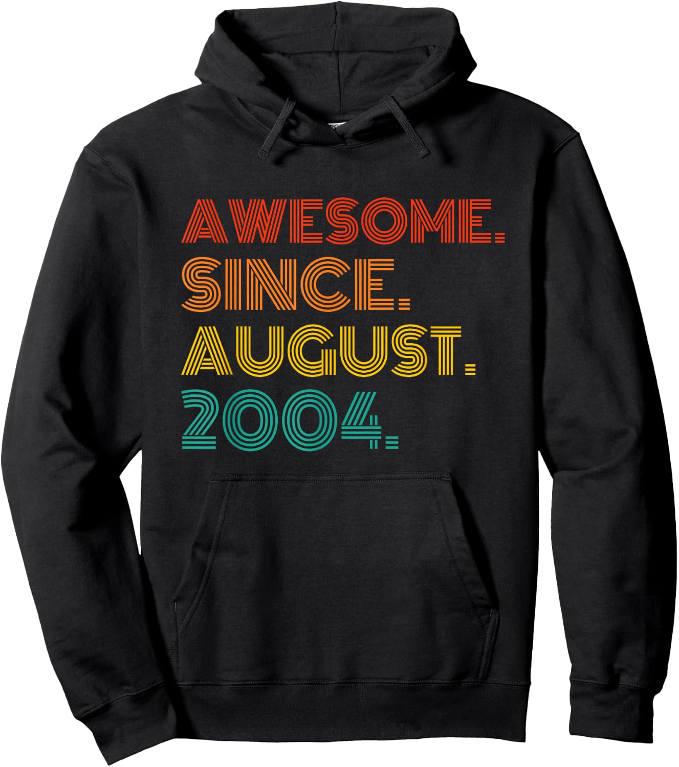 Awesome Since August 2004 Birthday Gifts Idea Vintage 2004 Hoodie - Hoodie | Black