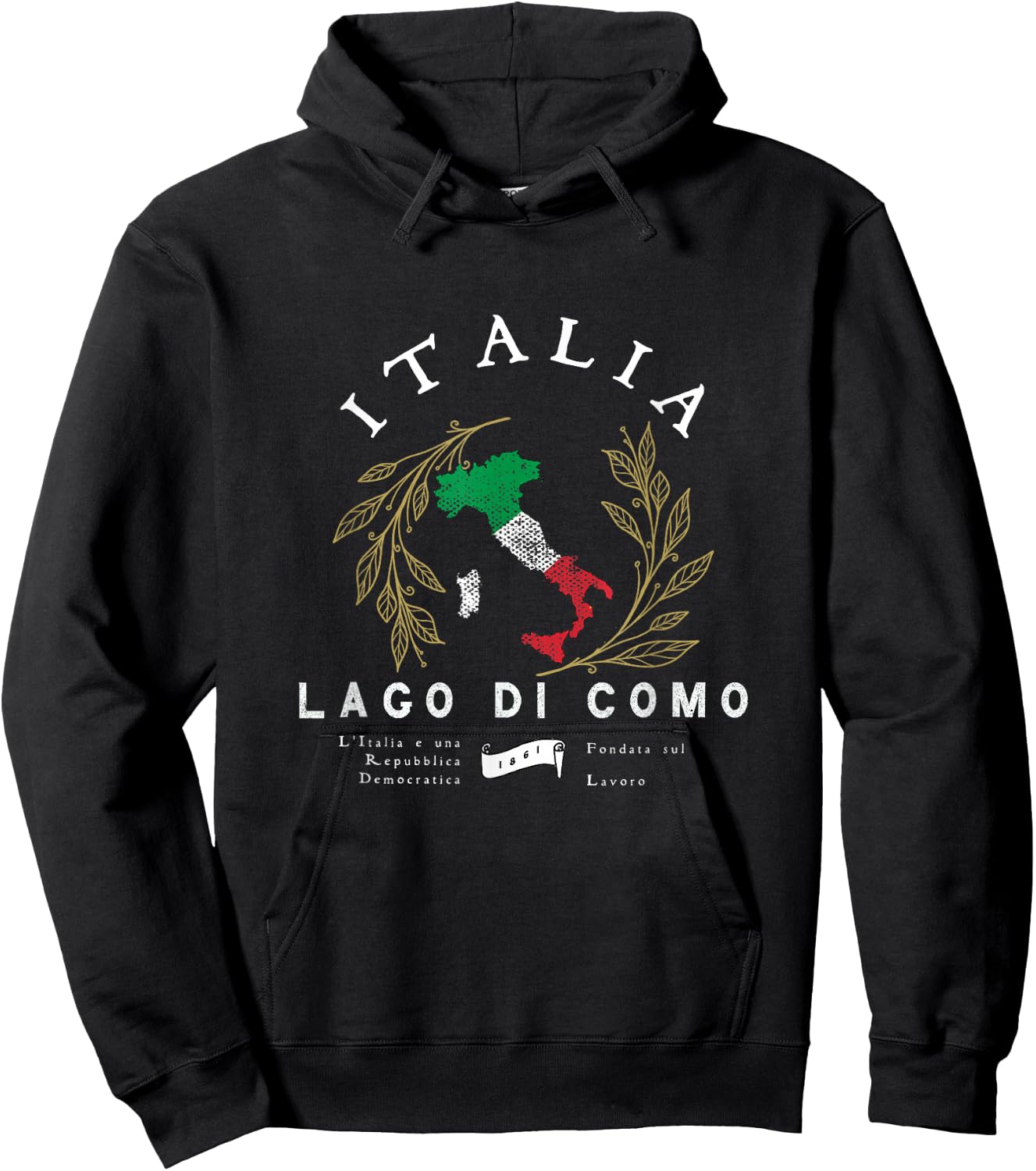 Lago Di Como Italy Vacation Souvenir Hoodie - Hoodie | Black