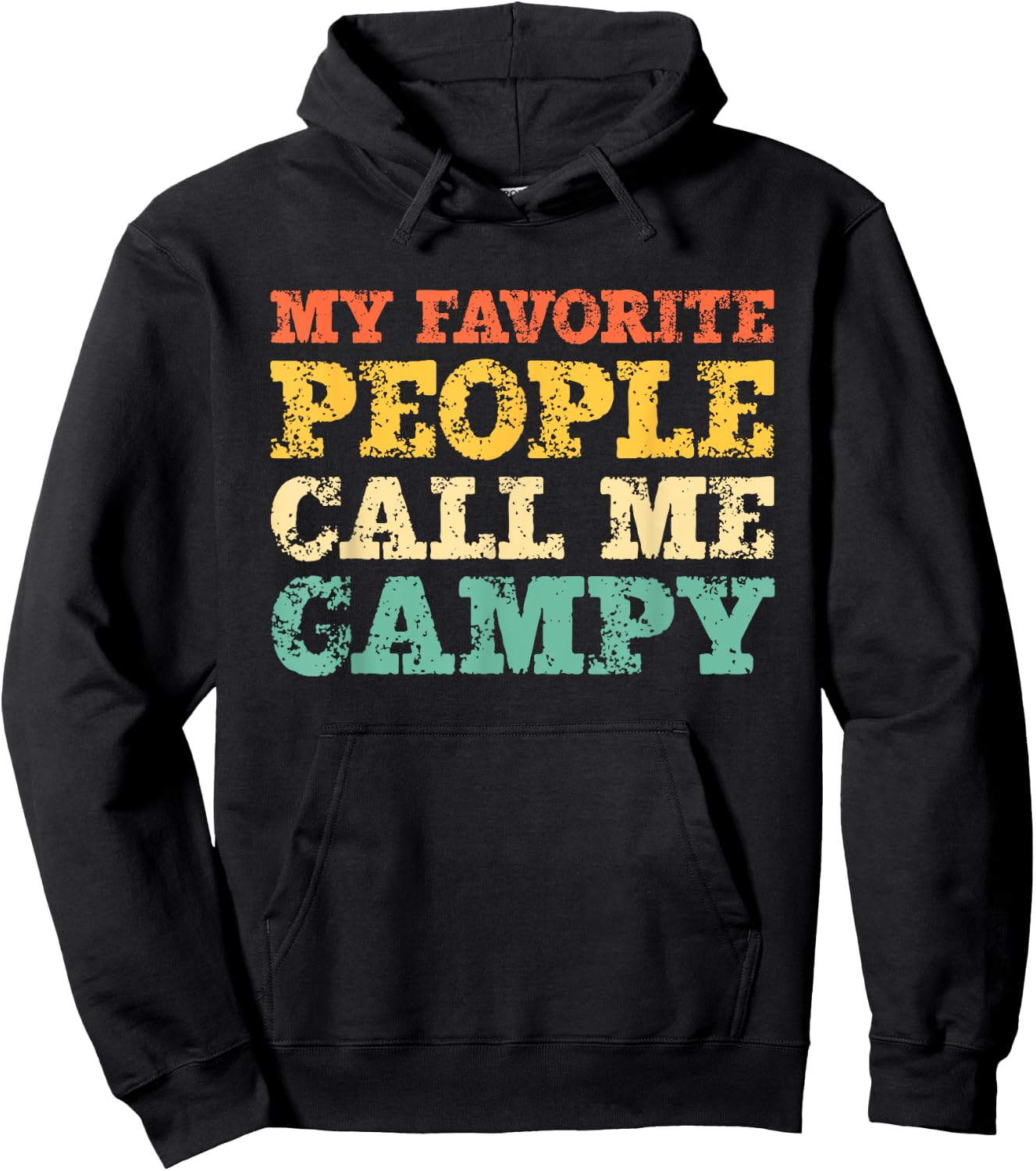 My Favorite People Call Me Gampy Vintage Hoodie - Hoodie | Black