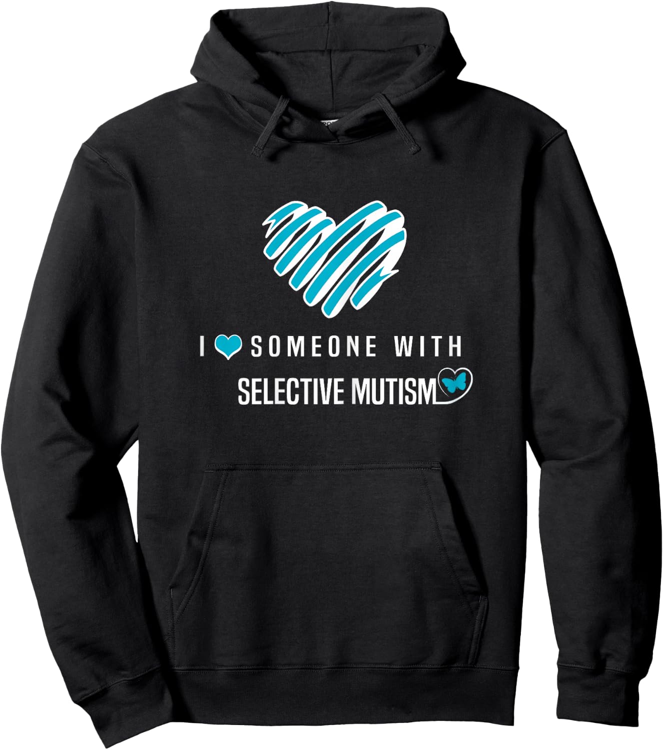 I Wear Teal For Selective Mutism Awareness Hoodie - Hoodie | Black