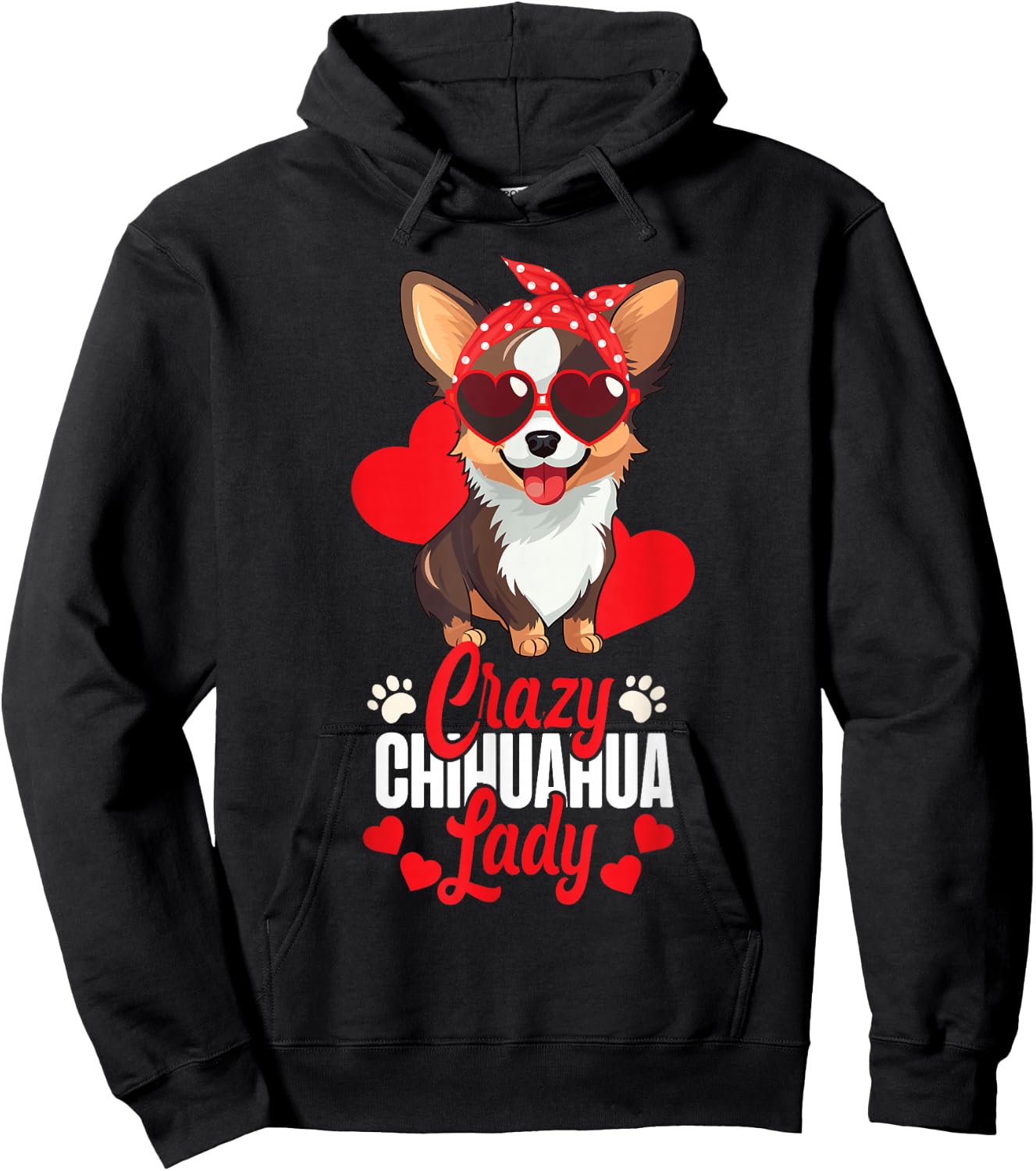 Chihuahua Chihuahueño Crazy Chihuahua Lady Hoodie - Hoodie | Black