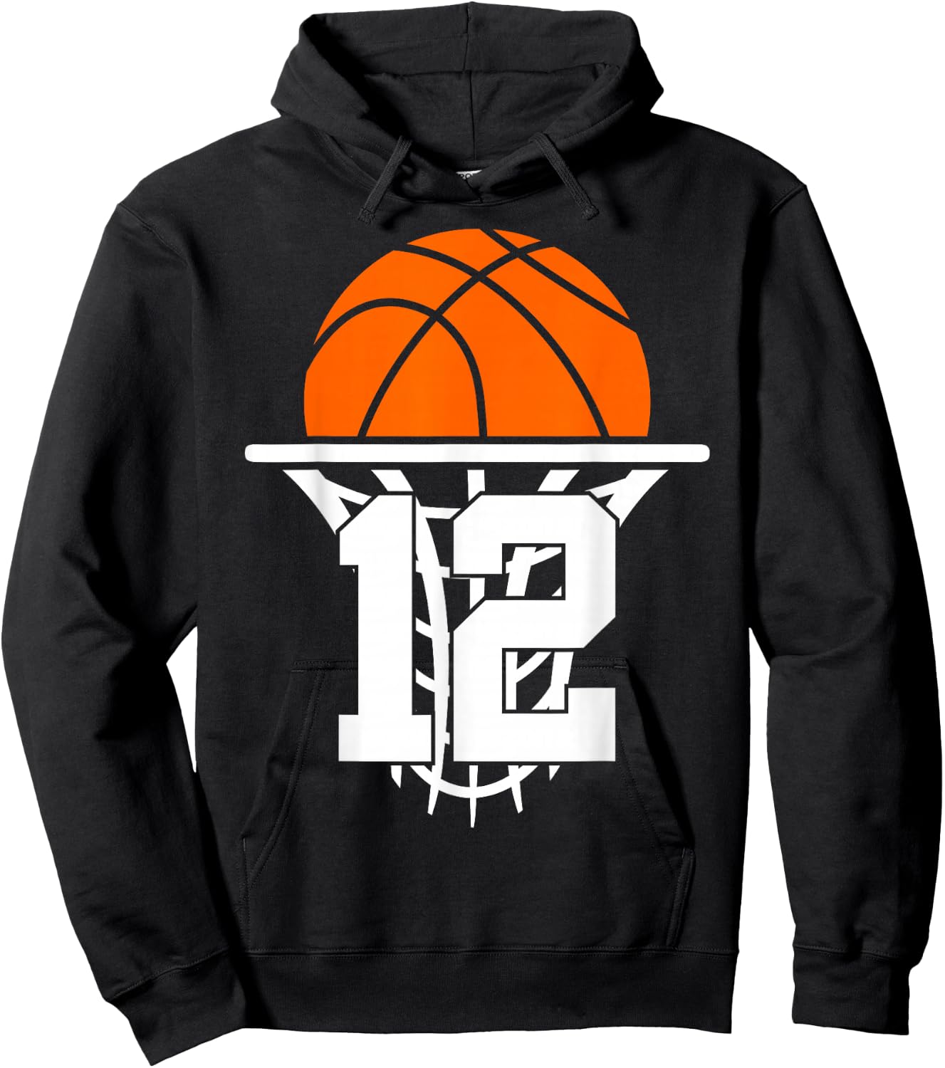 12 Years Basketball 12th Birthday Hoodie - Hoodie | Black