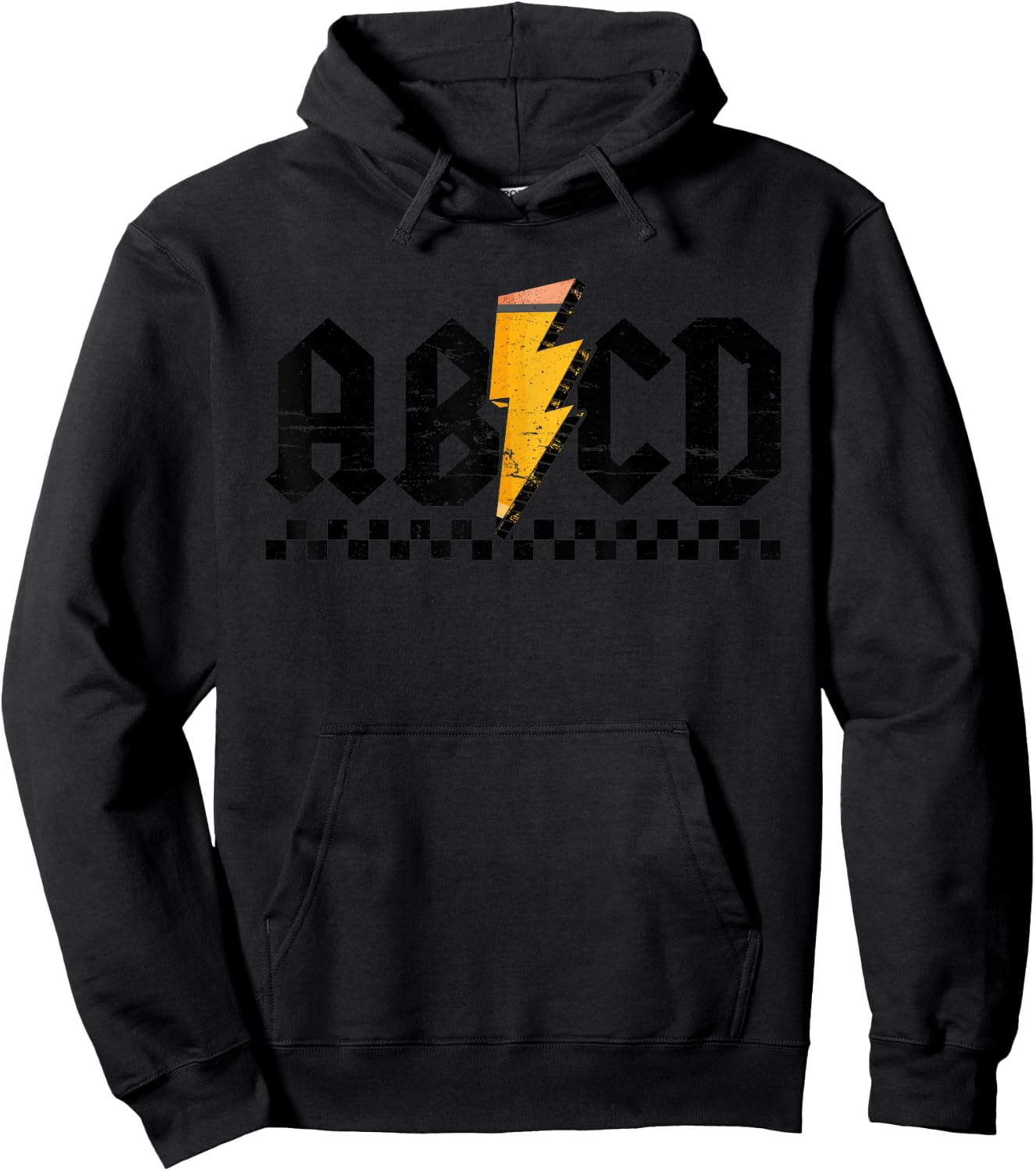 Lightning Pencil Rock'n Roll ABCD Teacher Back To School Kid Hoodie - Hoodie | Black