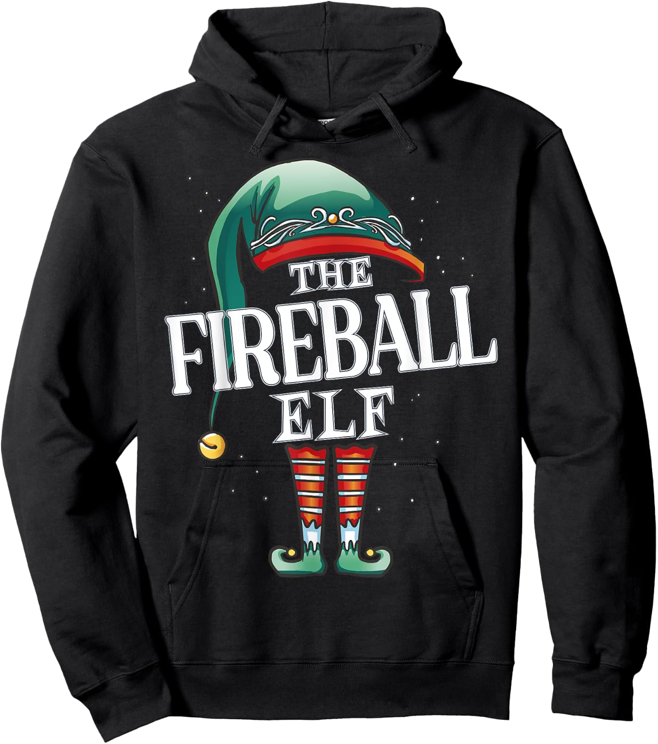 Fireball Elf Christmas Group Xmas Pajama Party Hoodie - Hoodie | Black