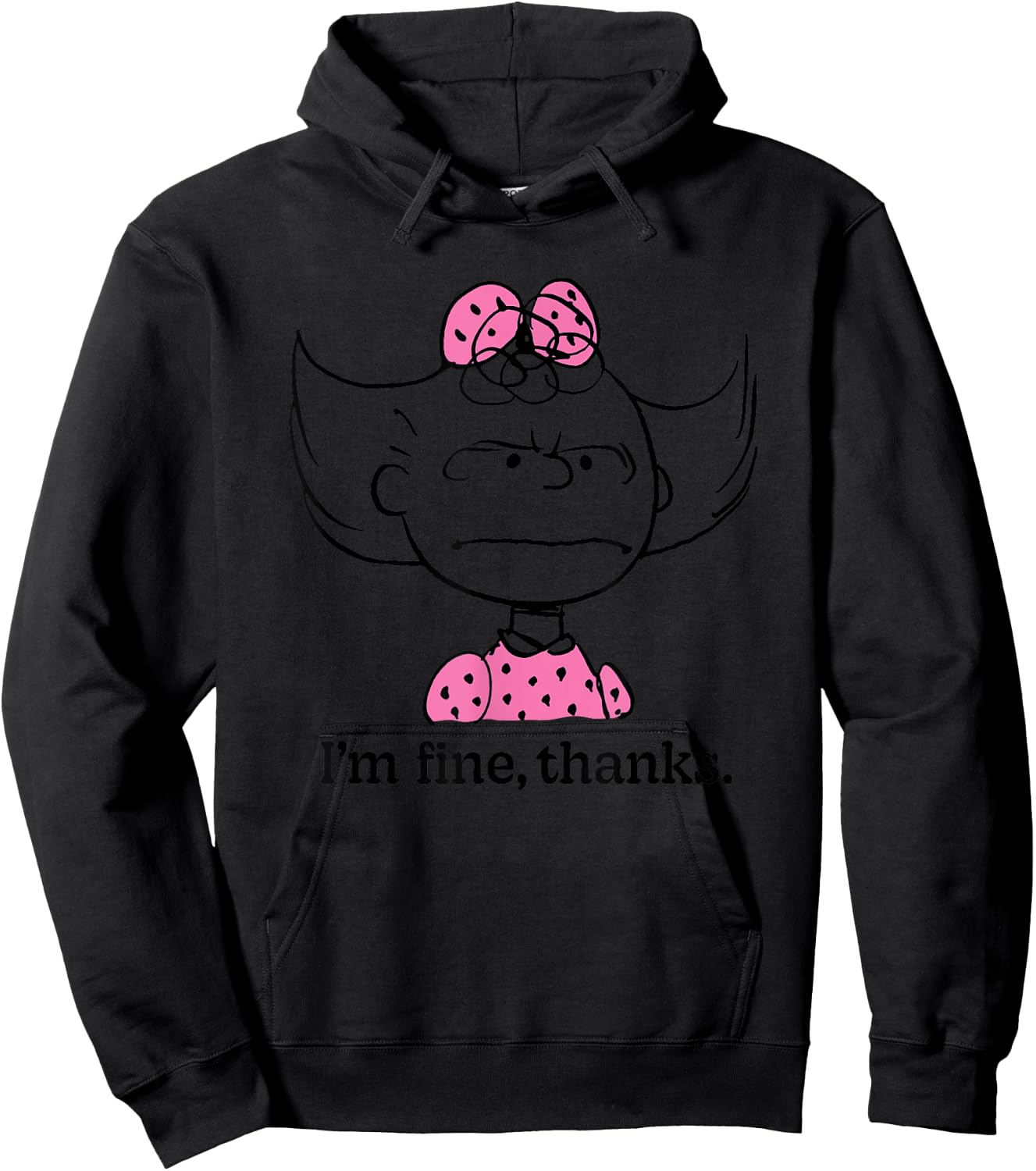 Peanuts - Sally Fine Thank You Hoodie - Hoodie | Black