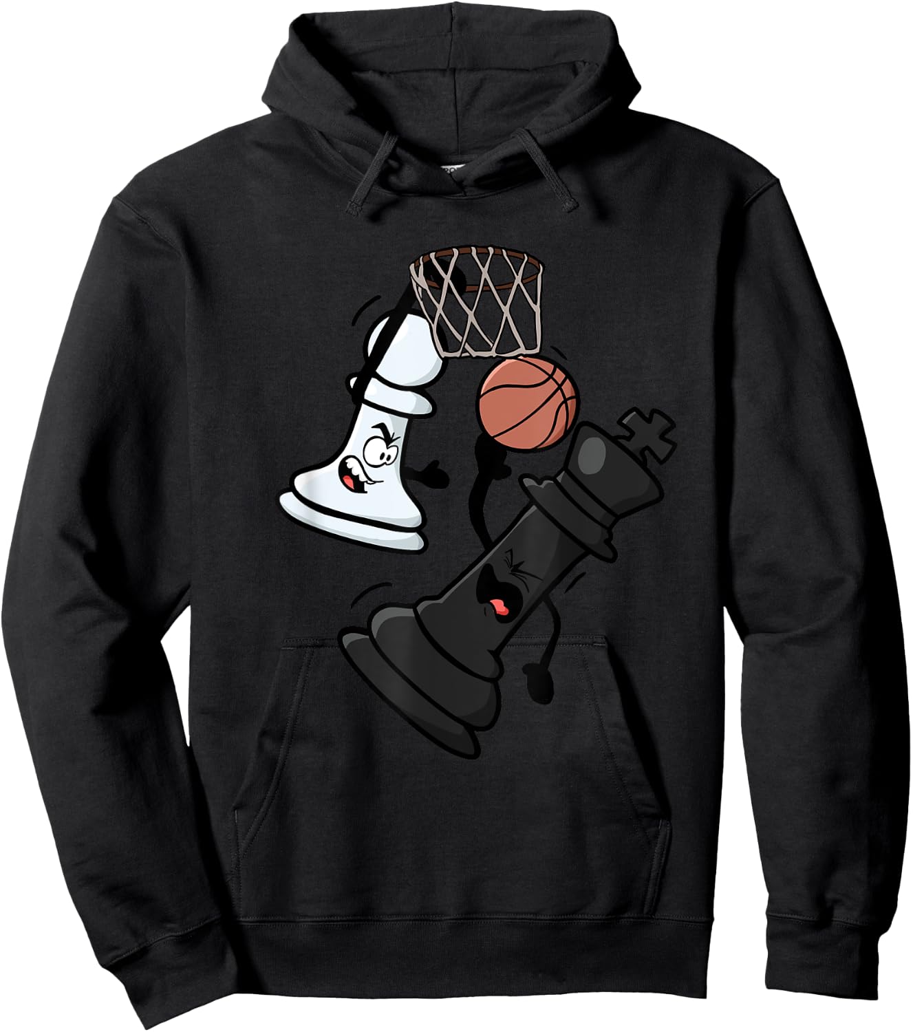 Chess Pawn Dunking on King Hoodie - Hoodie | Black