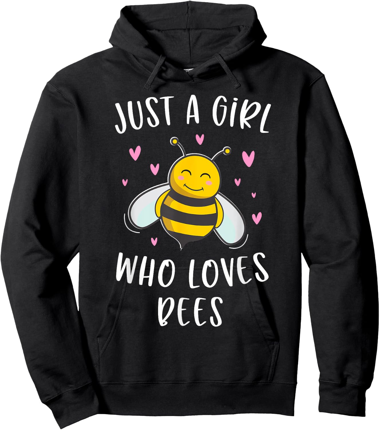 Just A Girl Who Loves Bees Cute Bee Lover Hoodie - Hoodie | Black