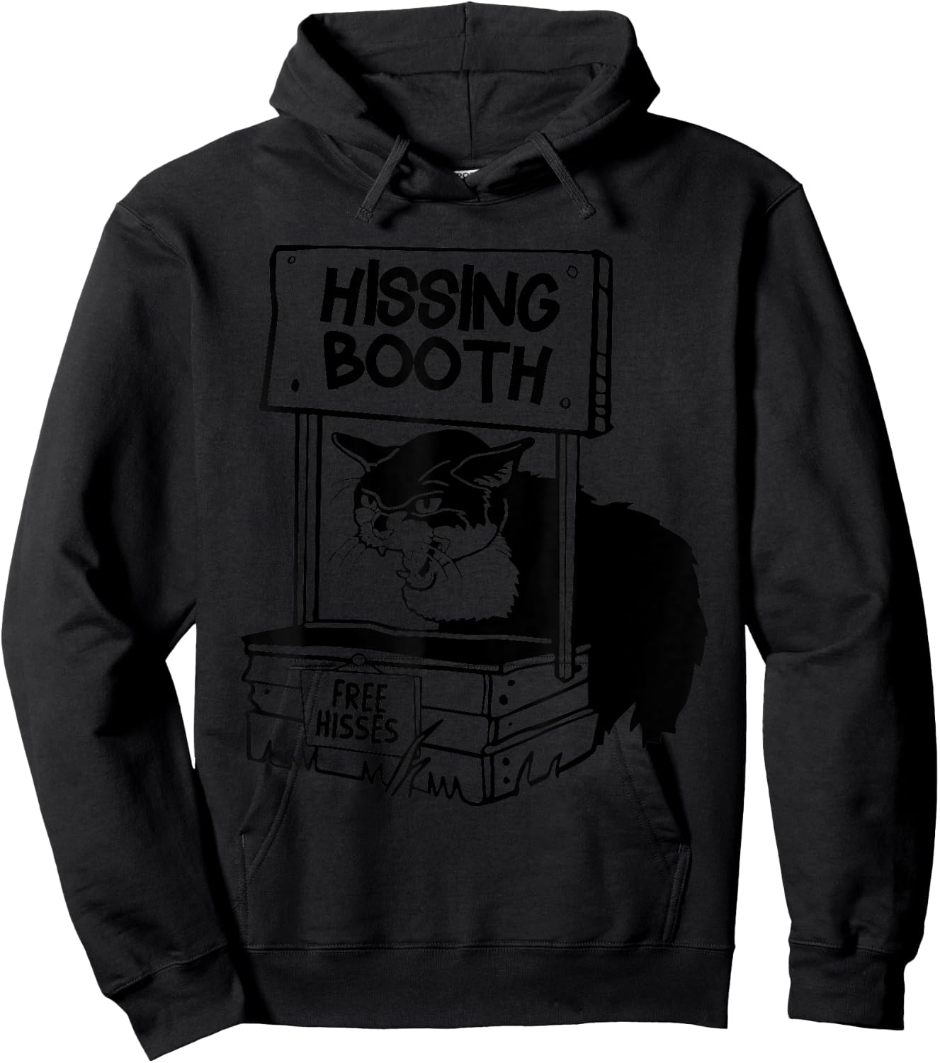 Funny Hissing Booth Kitten Kitty Cat Furmom Furdad Women Men Hoodie - Hoodie | Black