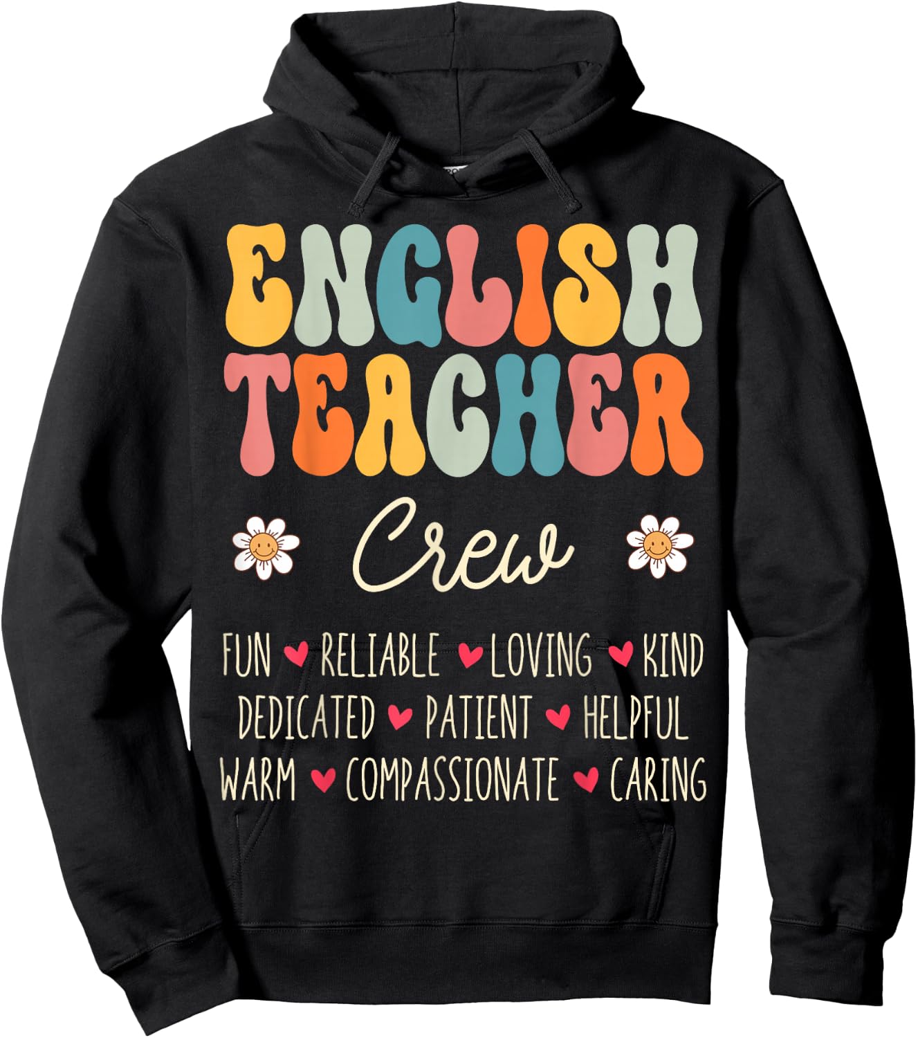 English Teacher Crew Appreciation Week Back to School Hoodie - Hoodie | Black