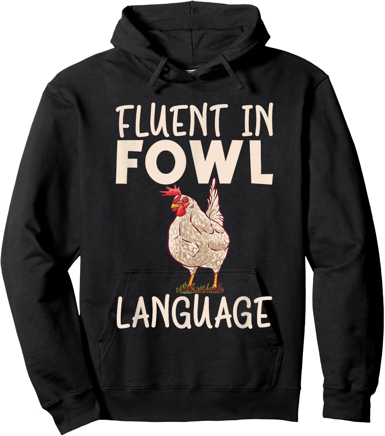 Fluent in fowl language Hen Chicken Lover Hoodie - Hoodie | Black