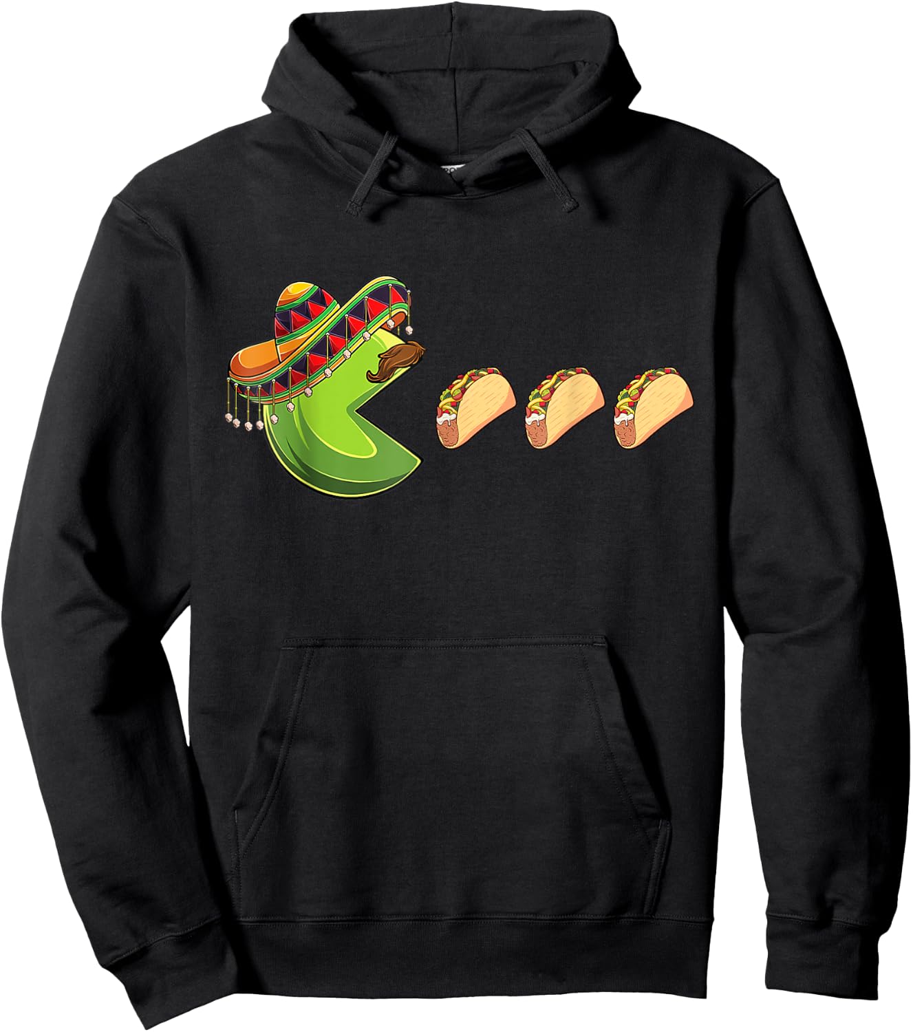 Funny Eating Tacos Cinco De Mayo Boys Kids Woman Men Mexican Hoodie - Hoodie | Black
