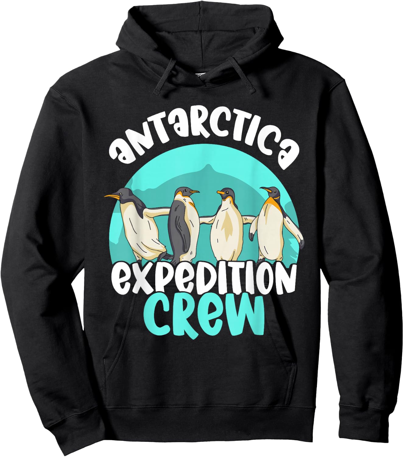 Lover Antarctica Map Cold South Antarctica Expedition Crew Penguin Retro Vintage Continent Hoodie - Hoodie | Black