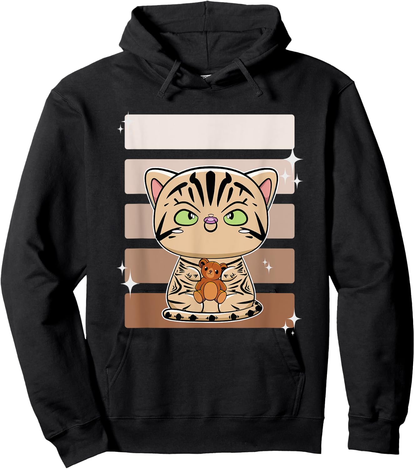 American Shorthair Anime Bear Toy Hoodie - Hoodie | Black