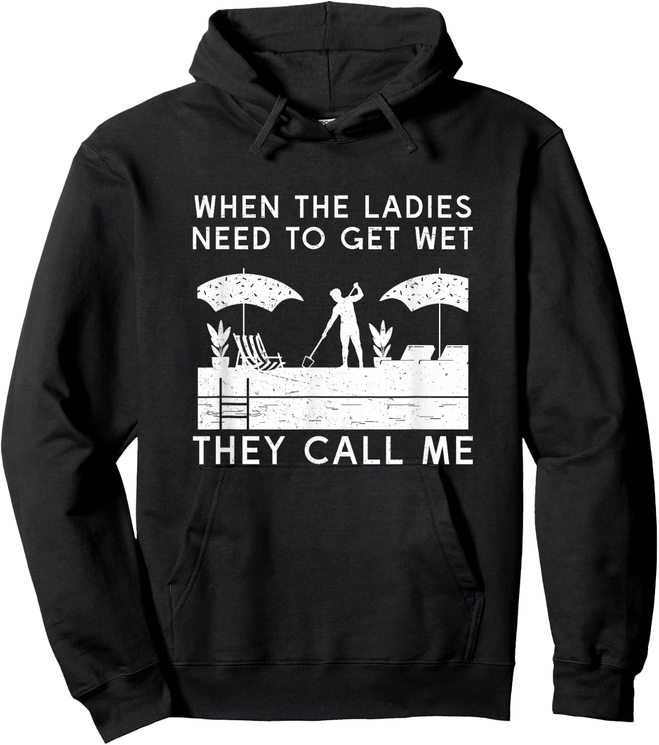 Funny Swimming Pool Cleaning Humor For Pool Maintenance Guy Hoodie - Hoodie | Black