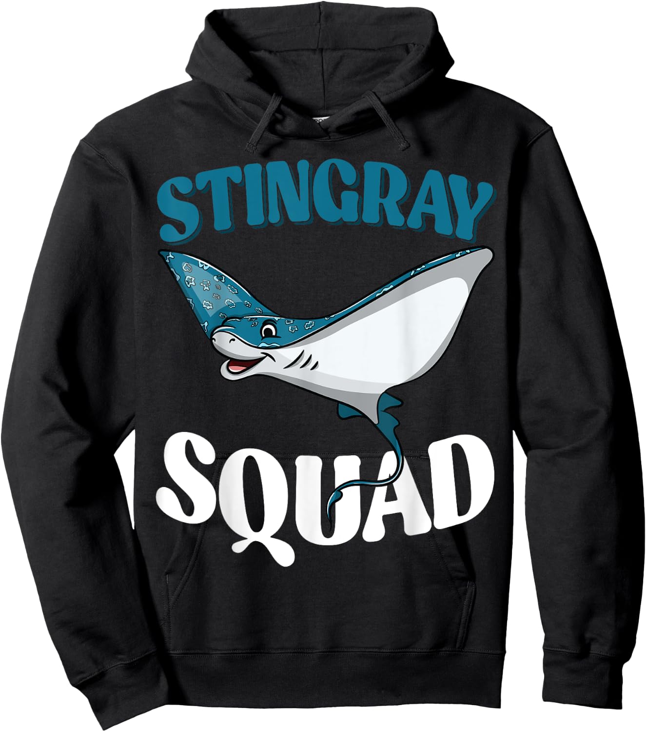 Stingray Squad Sea Ocean Nature Funny Animal Underwater Hoodie - Hoodie | Black