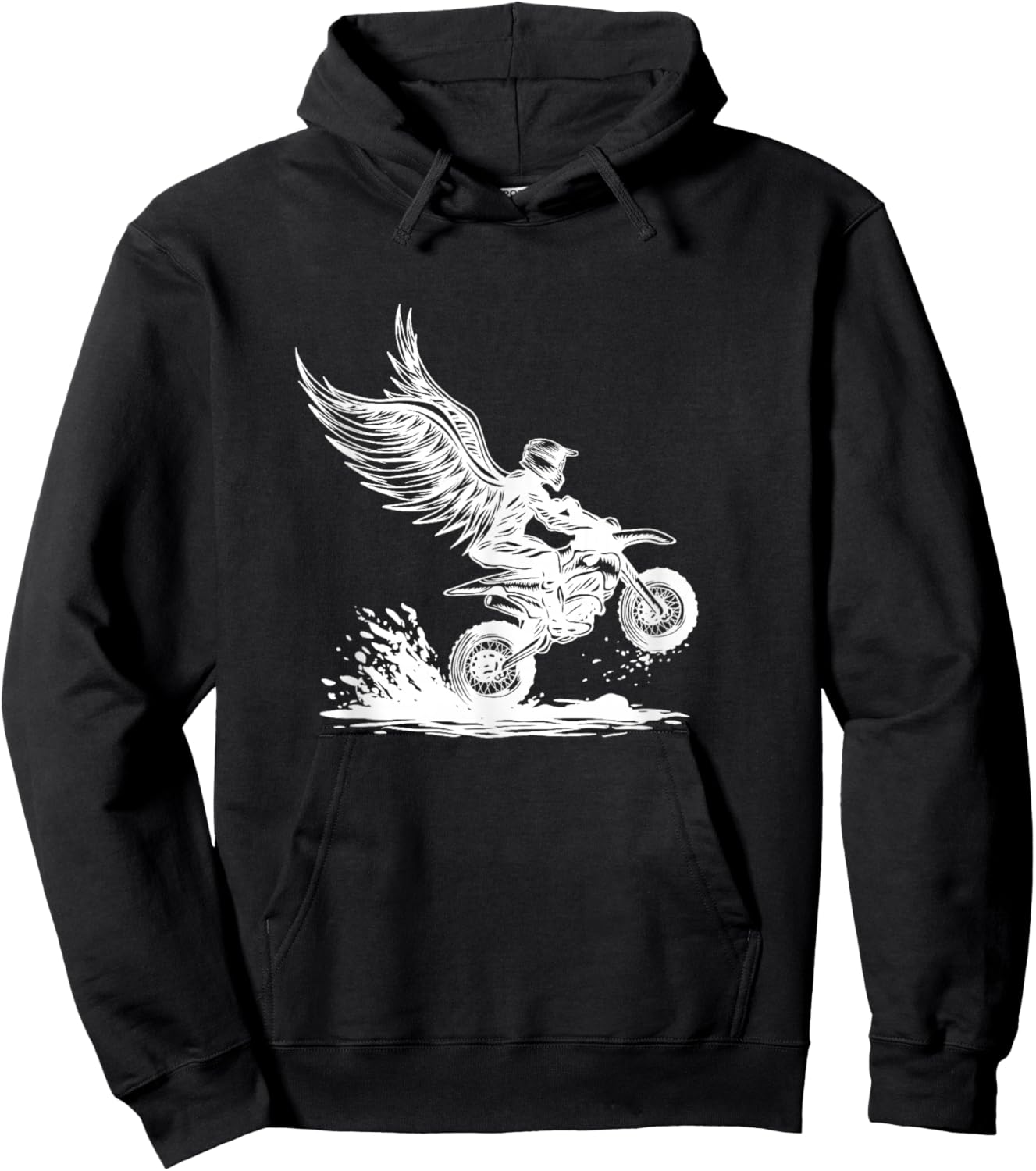 Motorcycle Gift Biker Death Angel Hoodie - Hoodie | Black