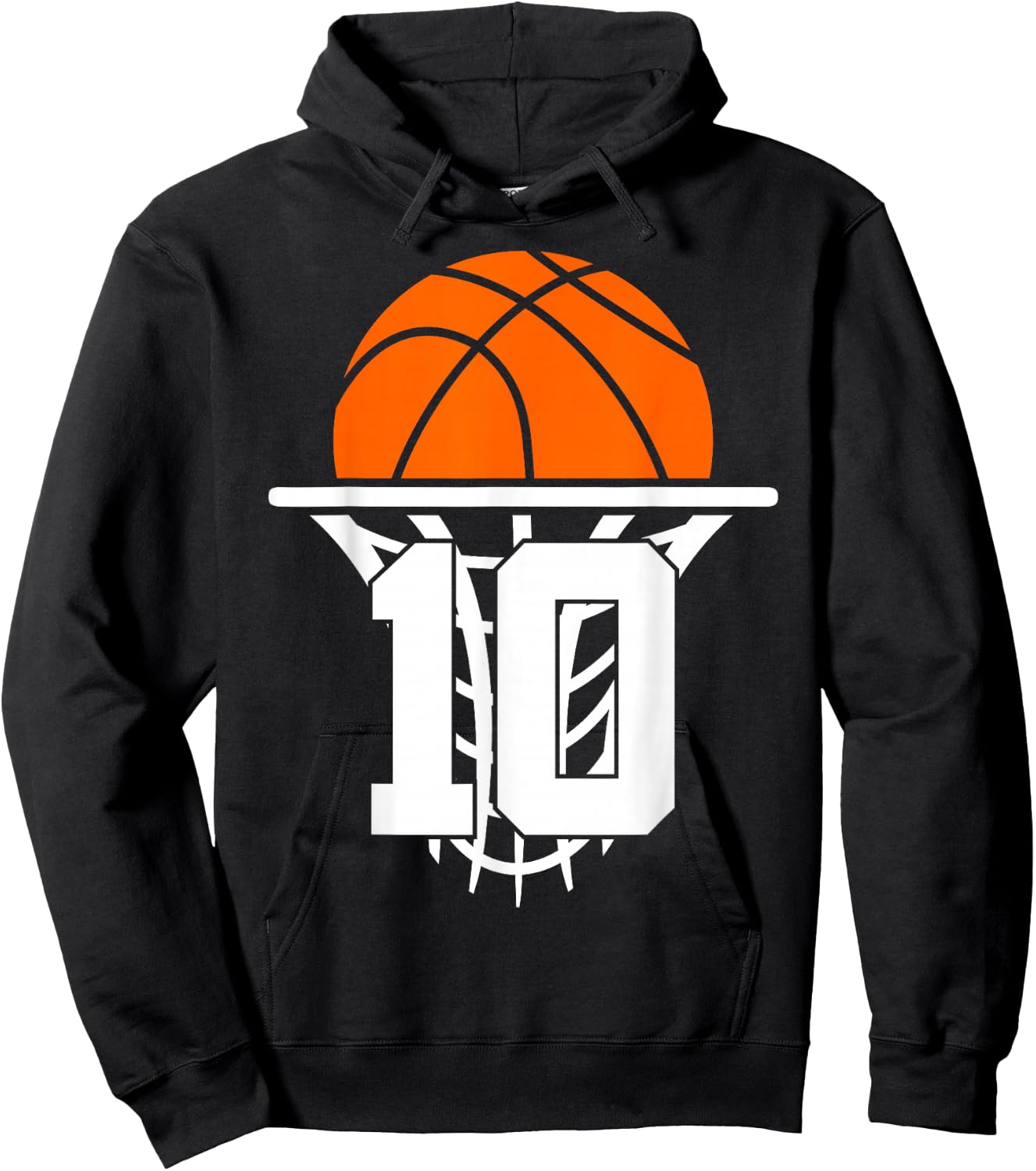 10 Years Basketball 10th Birthday Hoodie - Hoodie | Black