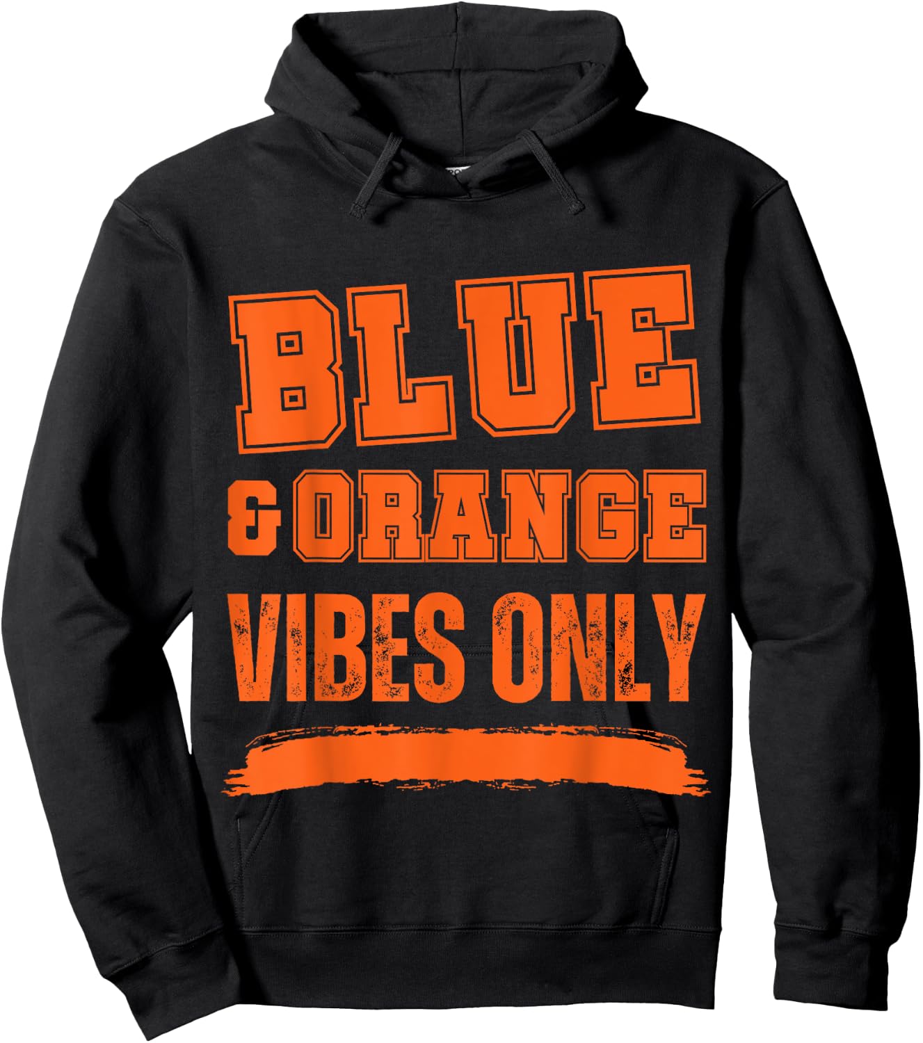 Blue and Orange Game Day Hoodie - Hoodie | Black