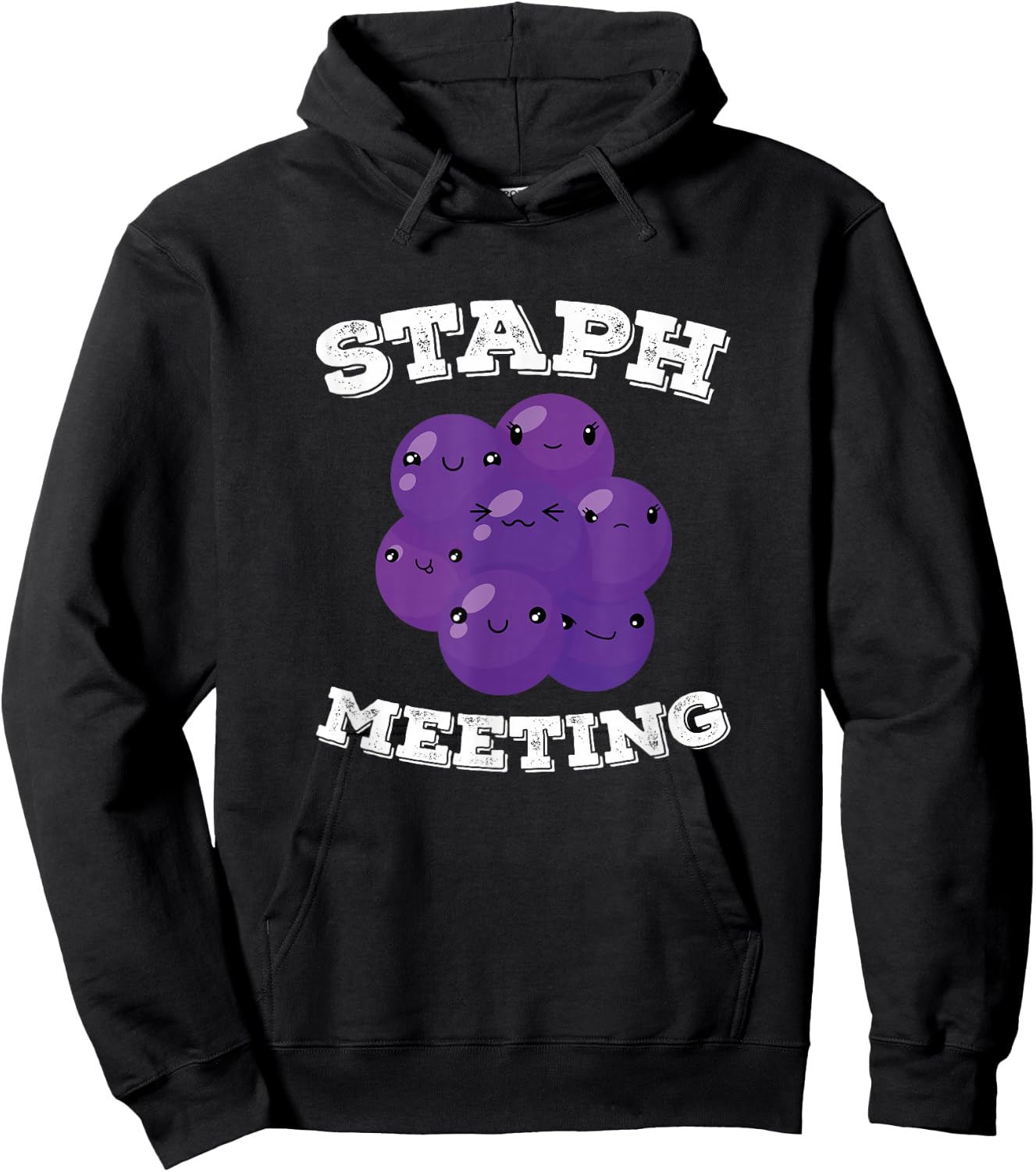 Staph Meeting, Funny Microbiologist Hoodie - Hoodie | Black