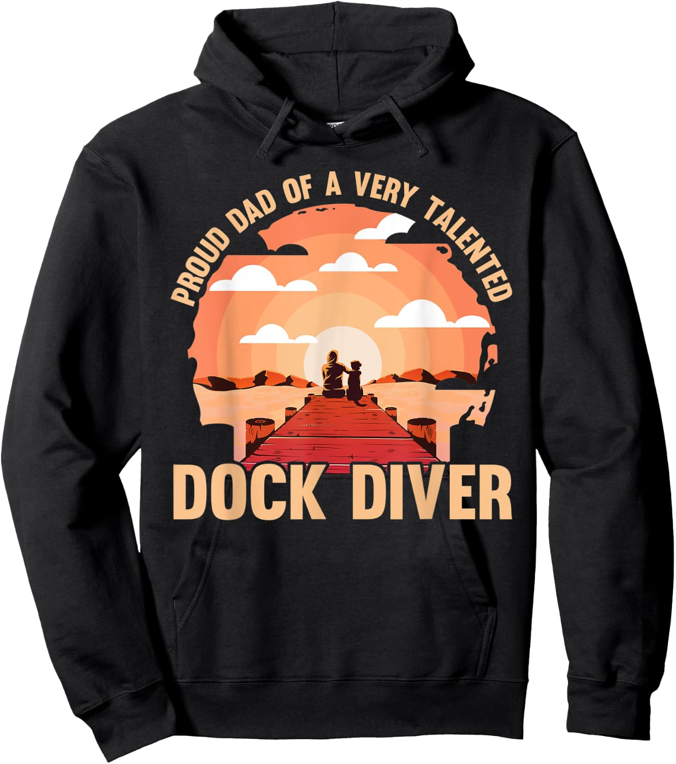 Dock diving Dog Dad Dock diver Hoodie - Hoodie | Black