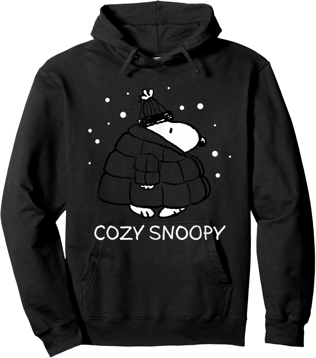 Peanuts - Cozy Snoopy Hoodie - Hoodie | Black