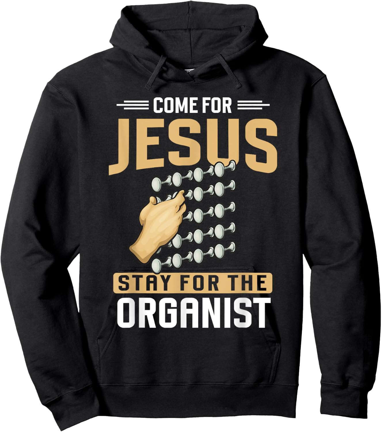Pipe Organ Instrument Player Church Organist Hoodie - Hoodie | Black