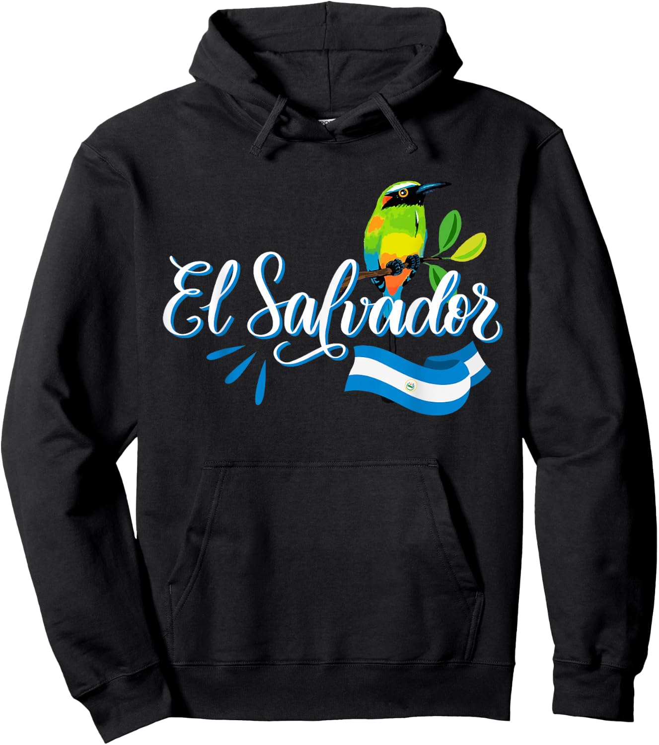 Vos Solo Sos Paja Salvadoran Slang El Salvador Flag Torogoz Hoodie - Hoodie | Black