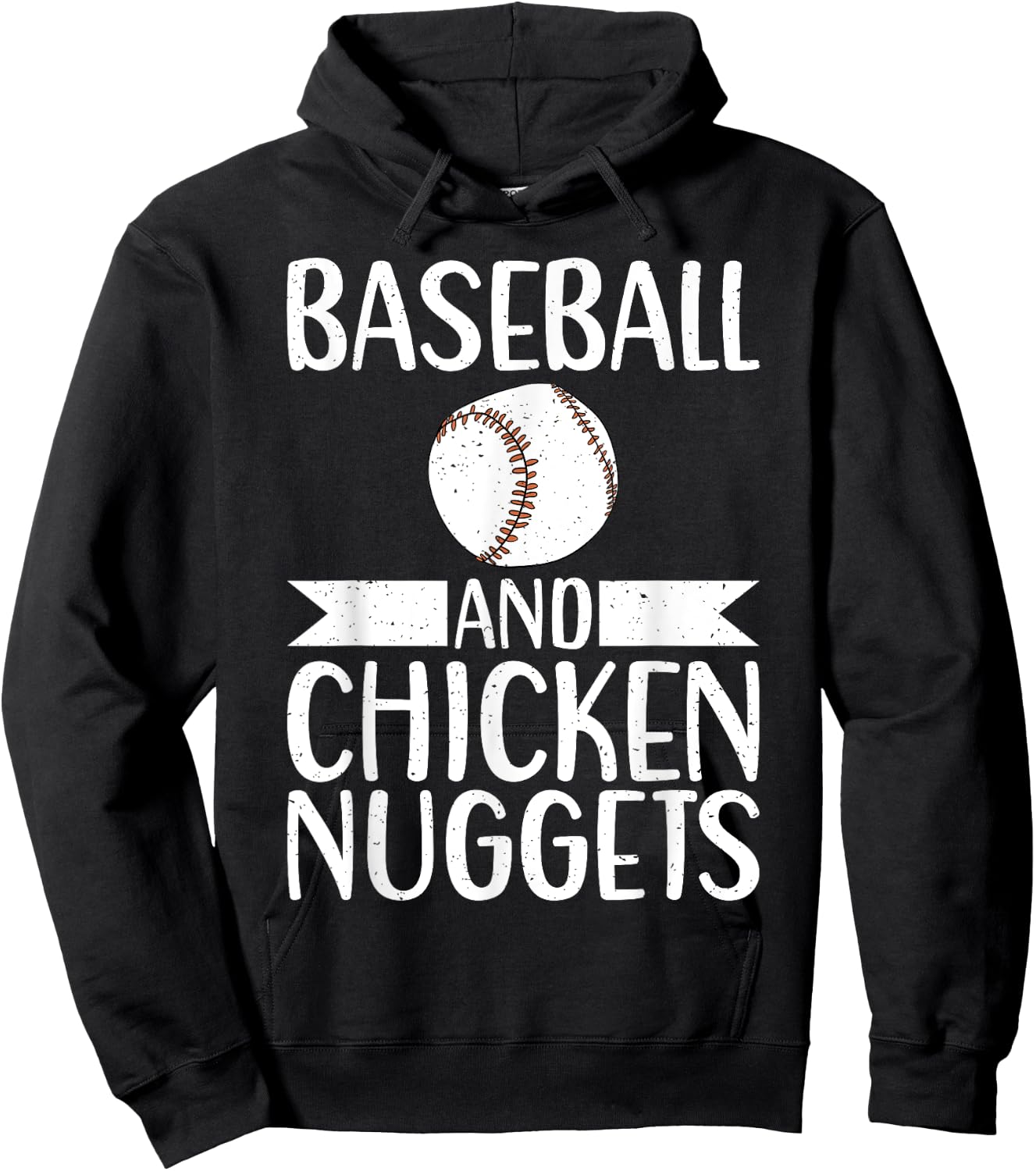 Baseball and Chicken Nuggets Hoodie - Hoodie | Black