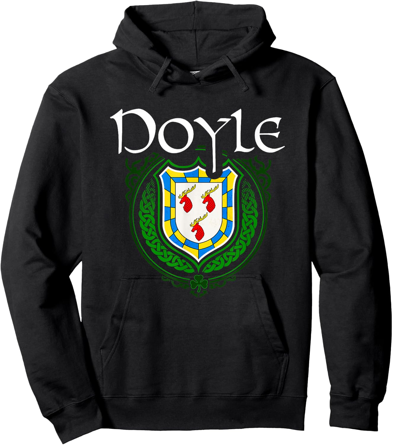 Doyle Surname Irish Clan Tartan Badge Ireland Hoodie - Hoodie | Black