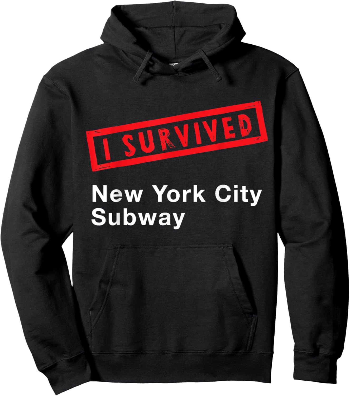 I Survived New York City Subway Train NY Hoodie - Hoodie | Black