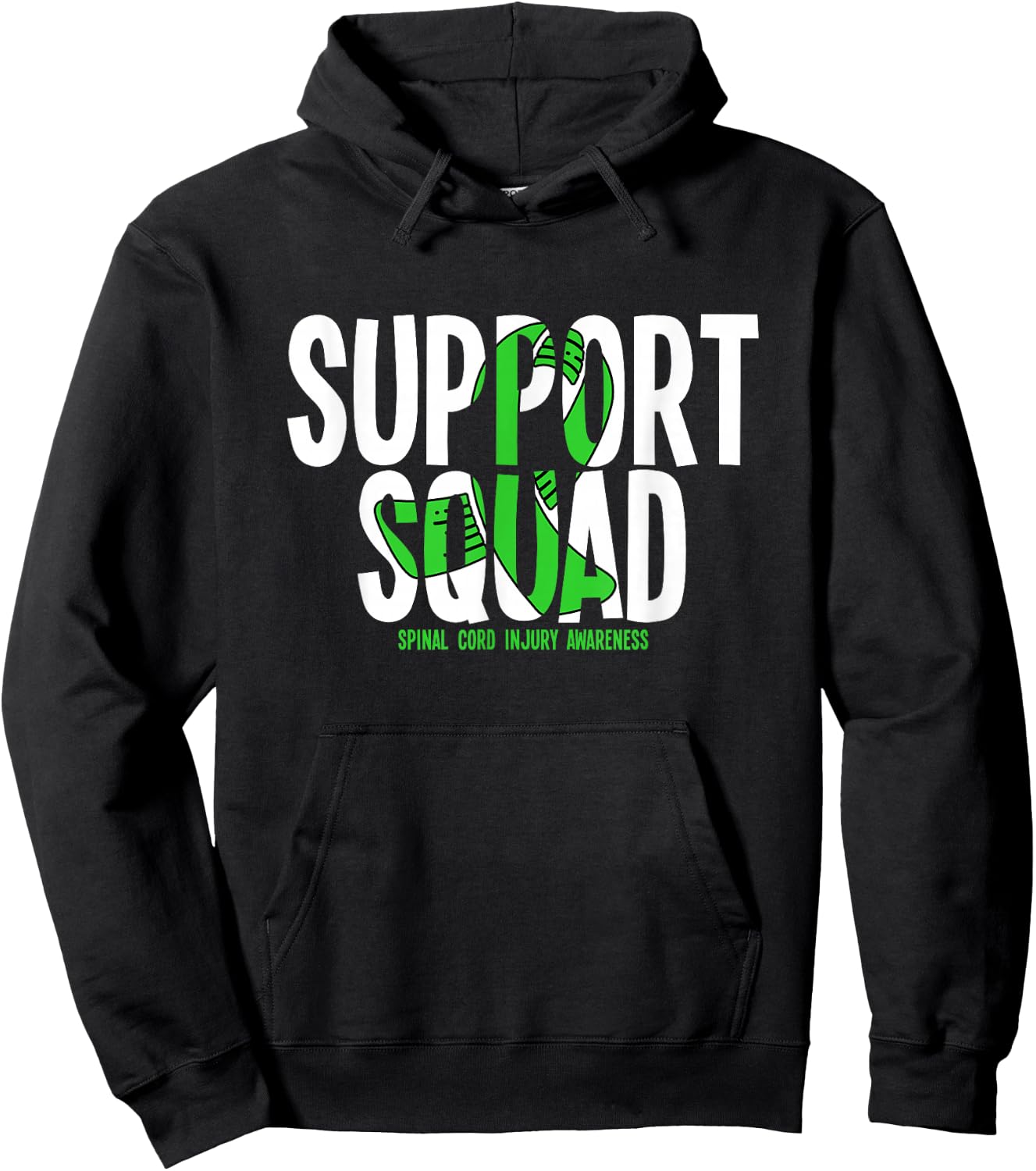 Support Squad Spinal Cord Injury Awareness Hoodie - Hoodie | Black