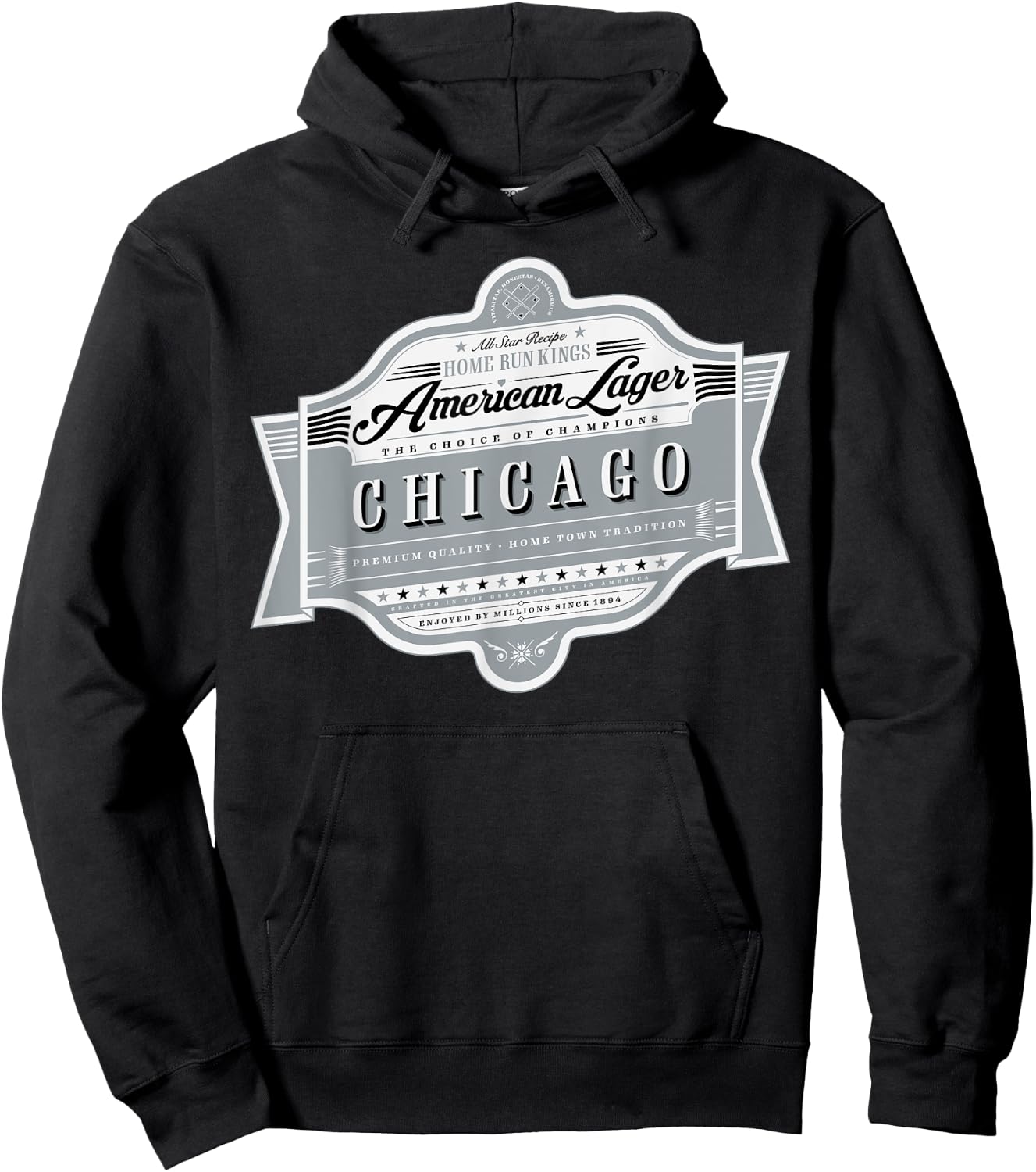 Chicago Pride - Windy City Classic Beer Label Hoodie - Hoodie | Black