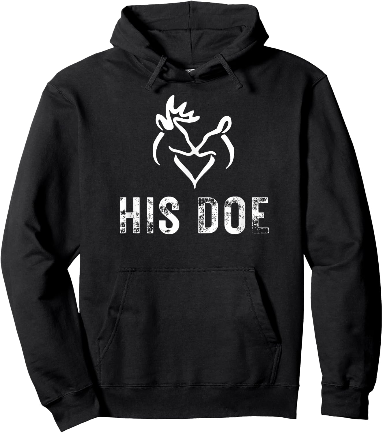 His Doe Matching Hunting Couples Valentines Day Gf Hoodie - Hoodie | Black