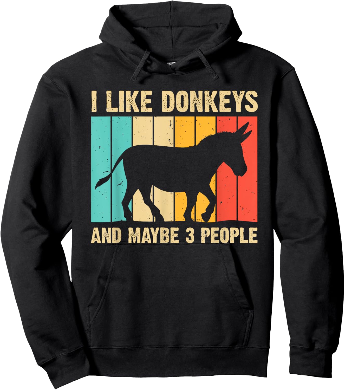Funny Donkey Women Mule Equine Horse Animal Lover Hoodie - Hoodie | Black