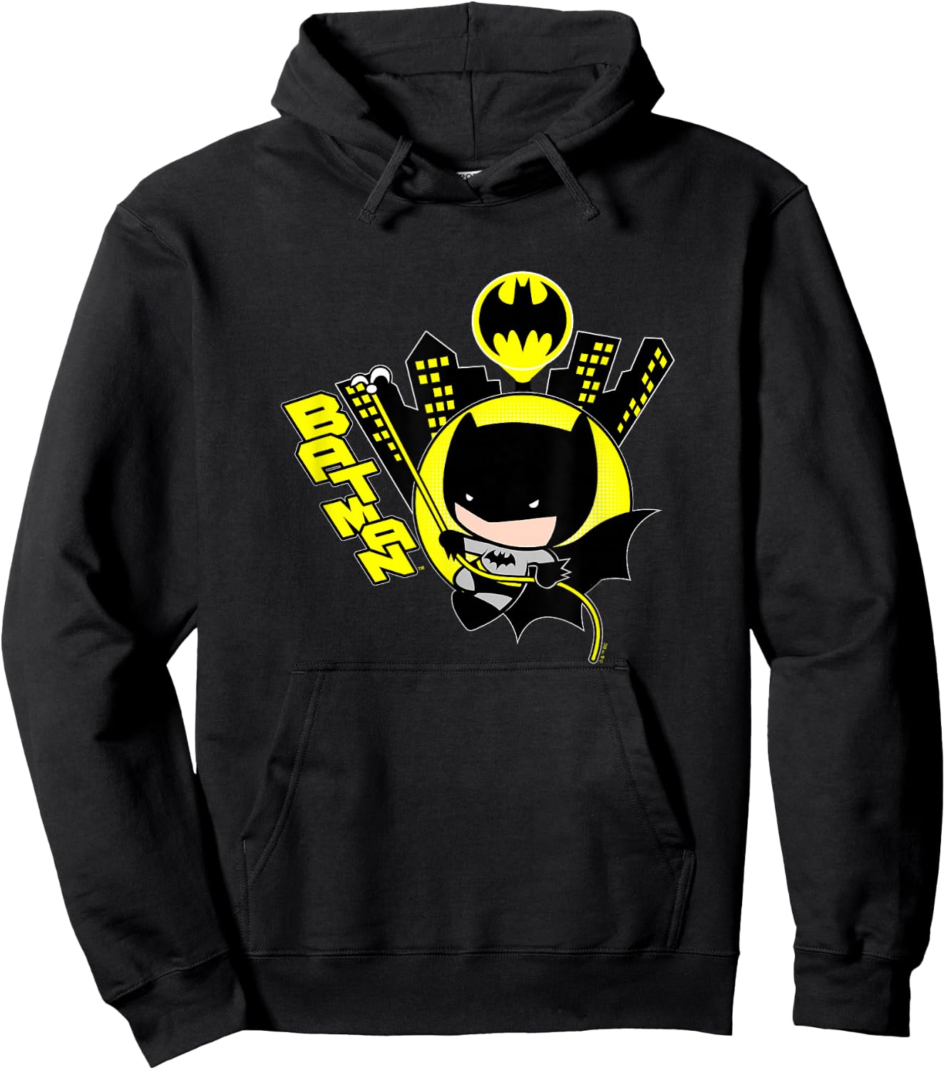 DC Comics Batman Vintage Cute Chibi Gotham Hero Hoodie - Hoodie | Black