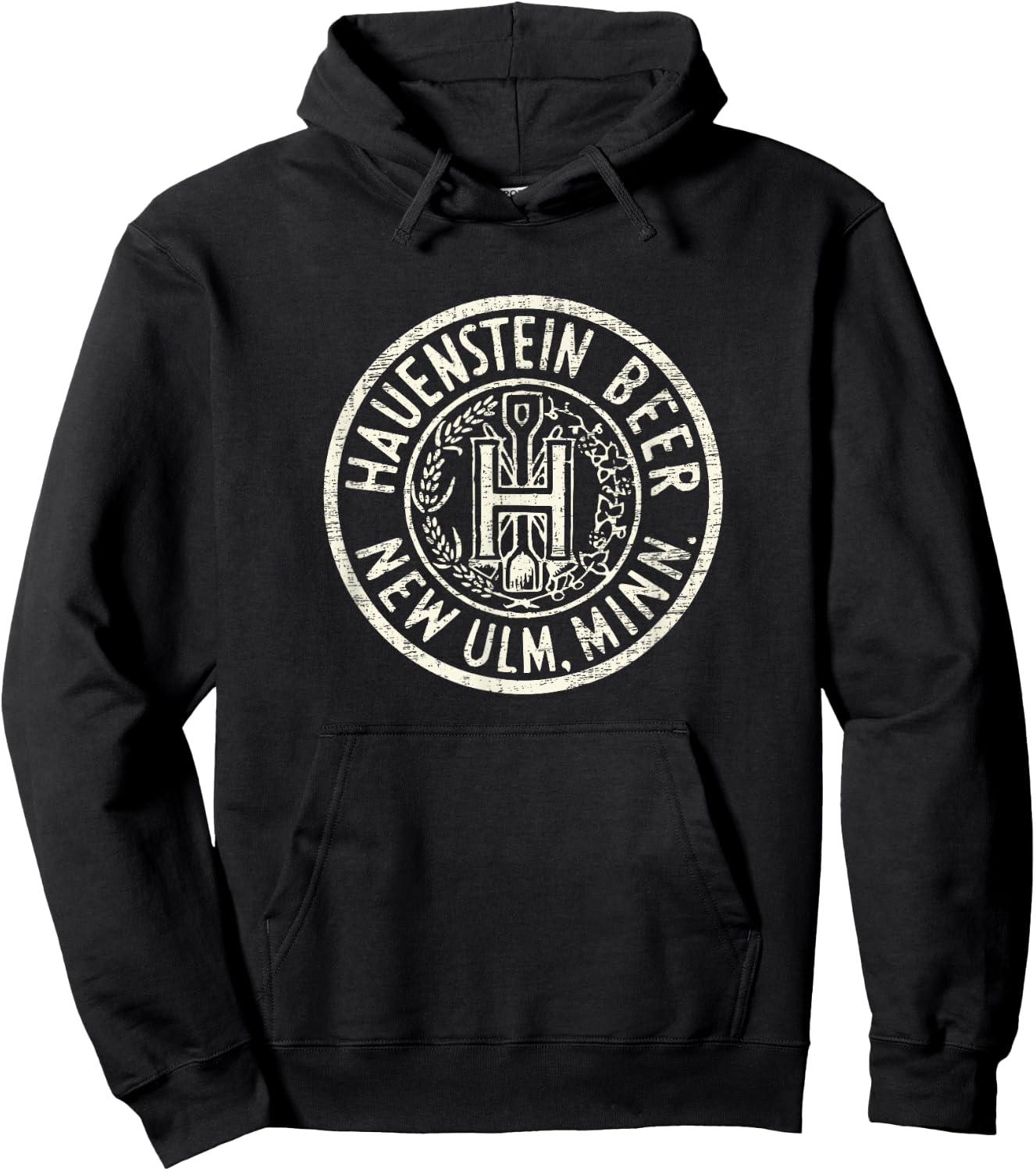 Vintage New Ulm Minnesota Hauenstein Beer Hoodie - Hoodie | Black