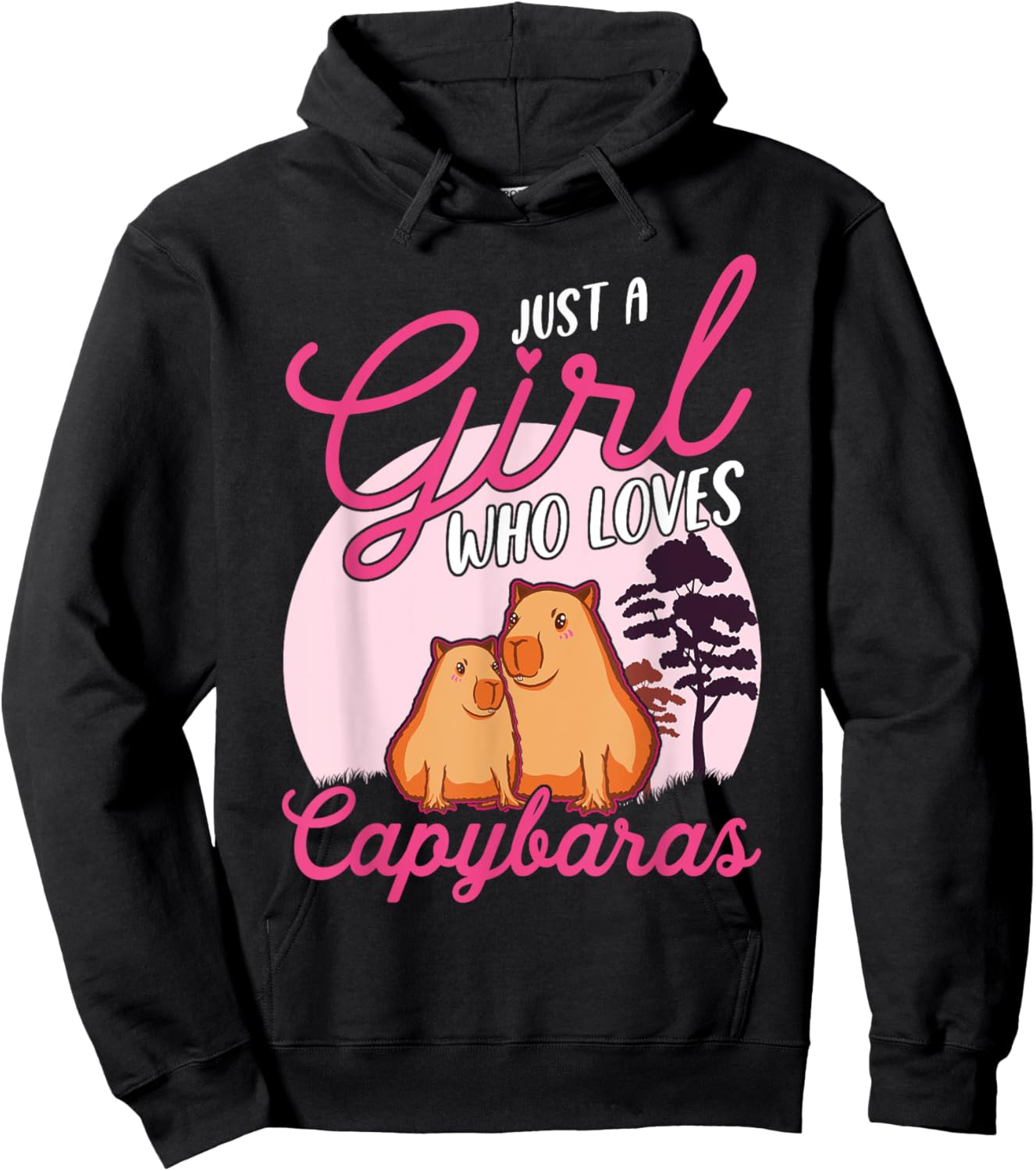 Just a girl who loves Capybaras Hoodie - Hoodie | Black