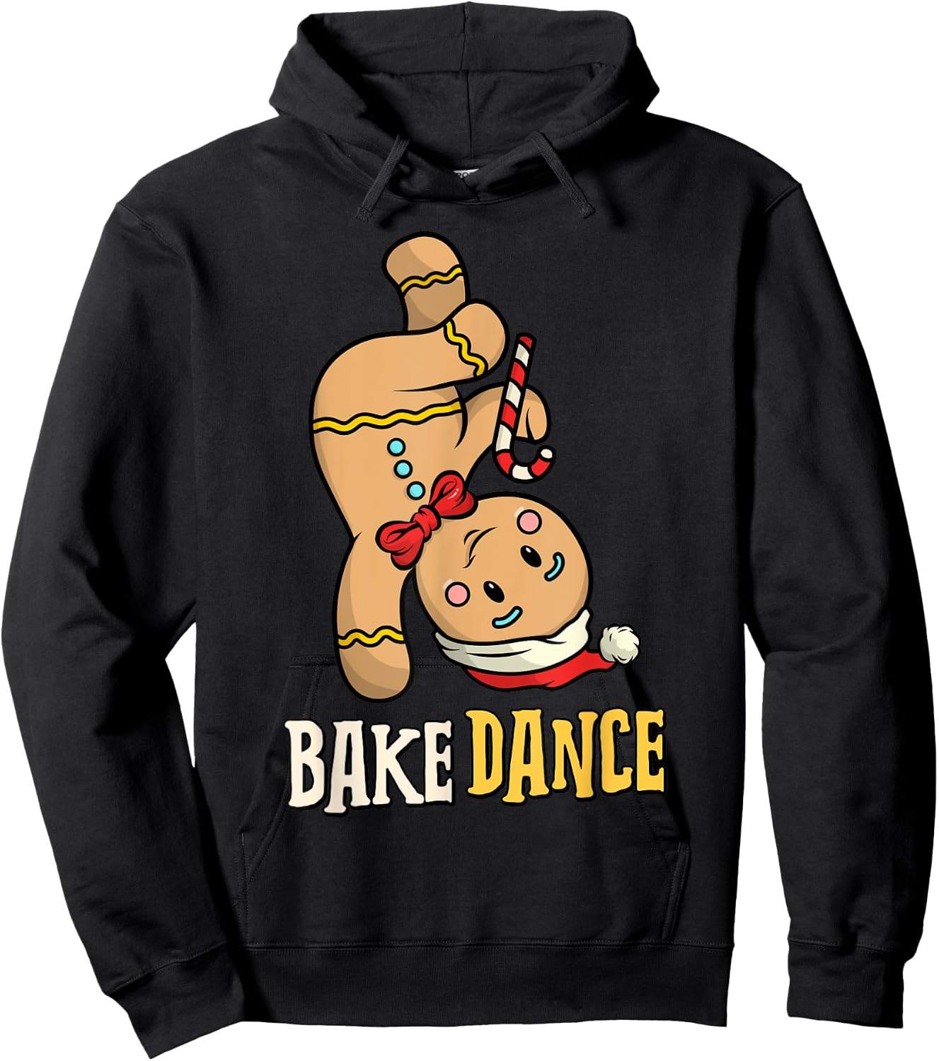 Breakdance B-Boy B-Girl Santa Gingerbread Street Dance Xmas Hoodie - Hoodie | Black
