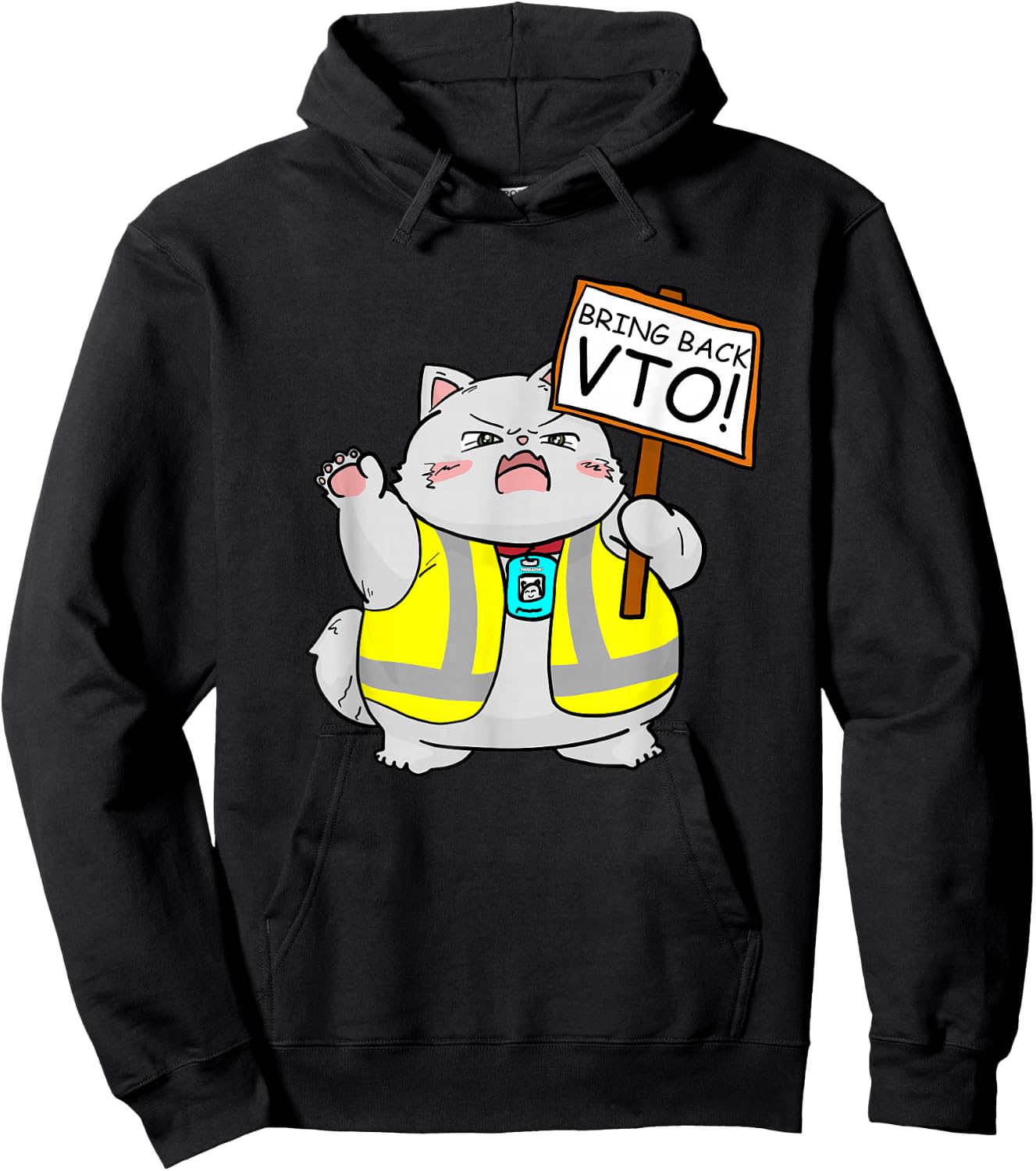 VTO Chubby Kitten Coworker Swagazon Associate Bring Back VTO Hoodie - Hoodie | Black