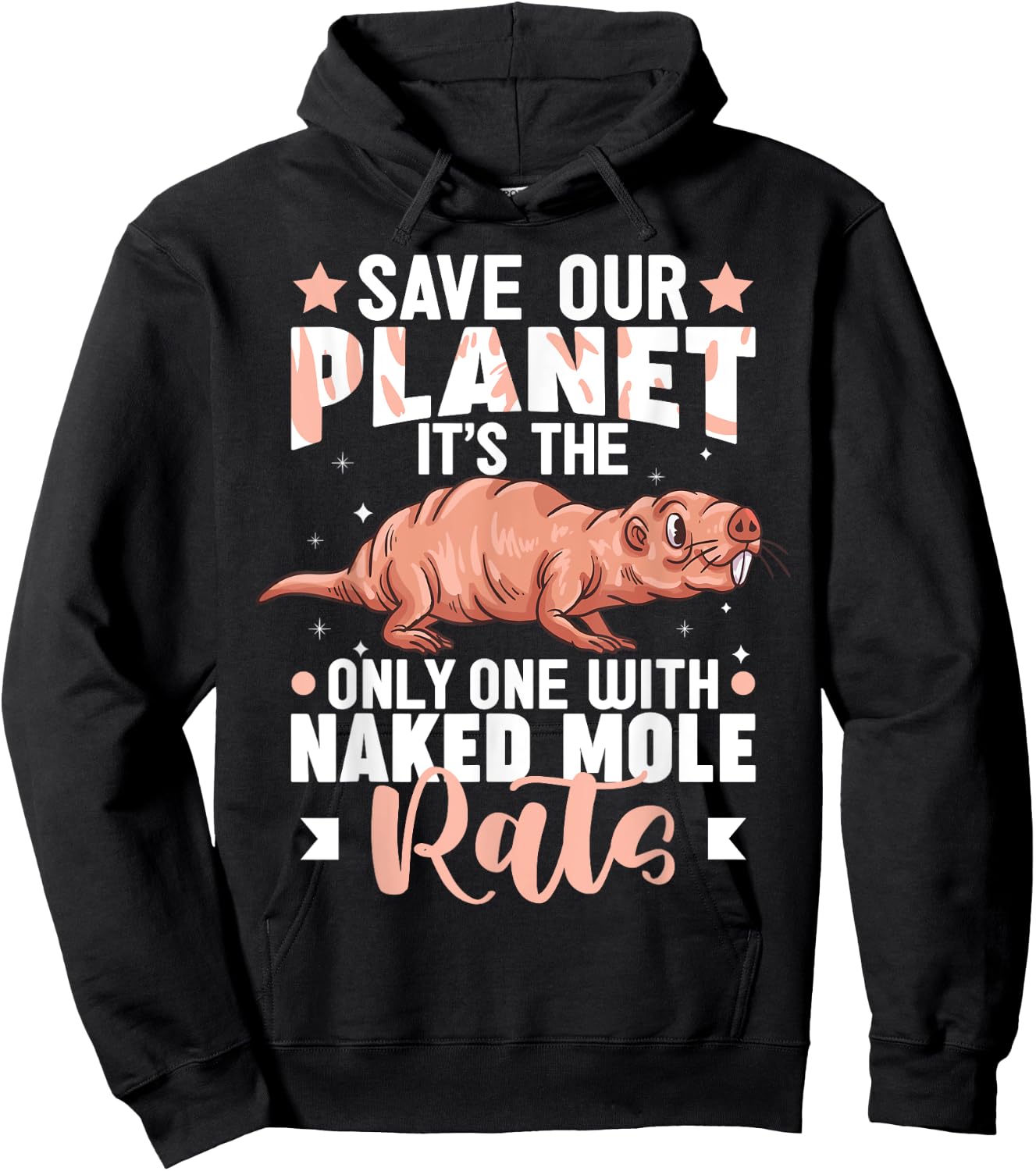 Naked Mole Rat Animals African Rodent Hoodie - Hoodie | Black