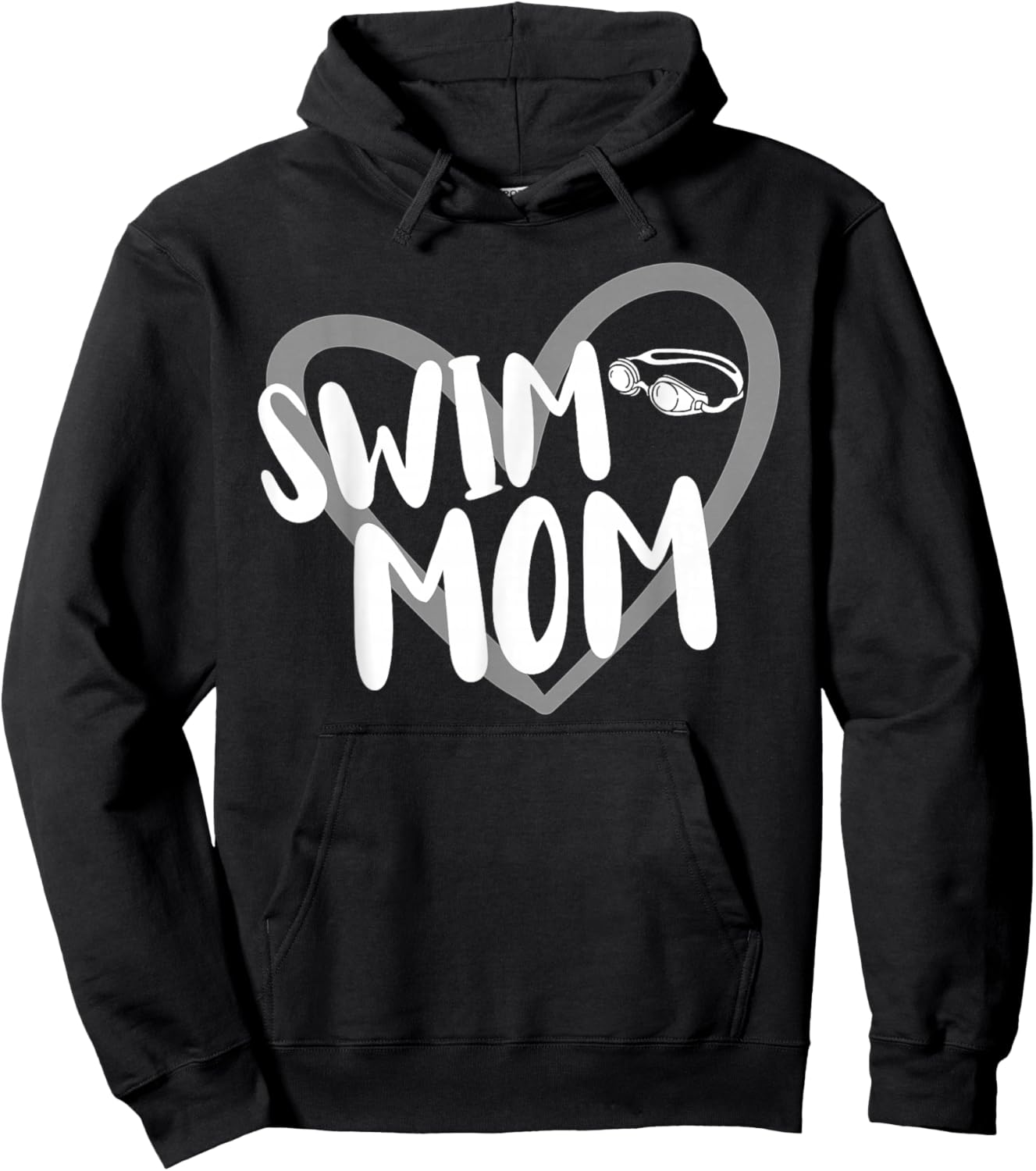 Swim Mom Float Heart Hoodie - Hoodie | Black