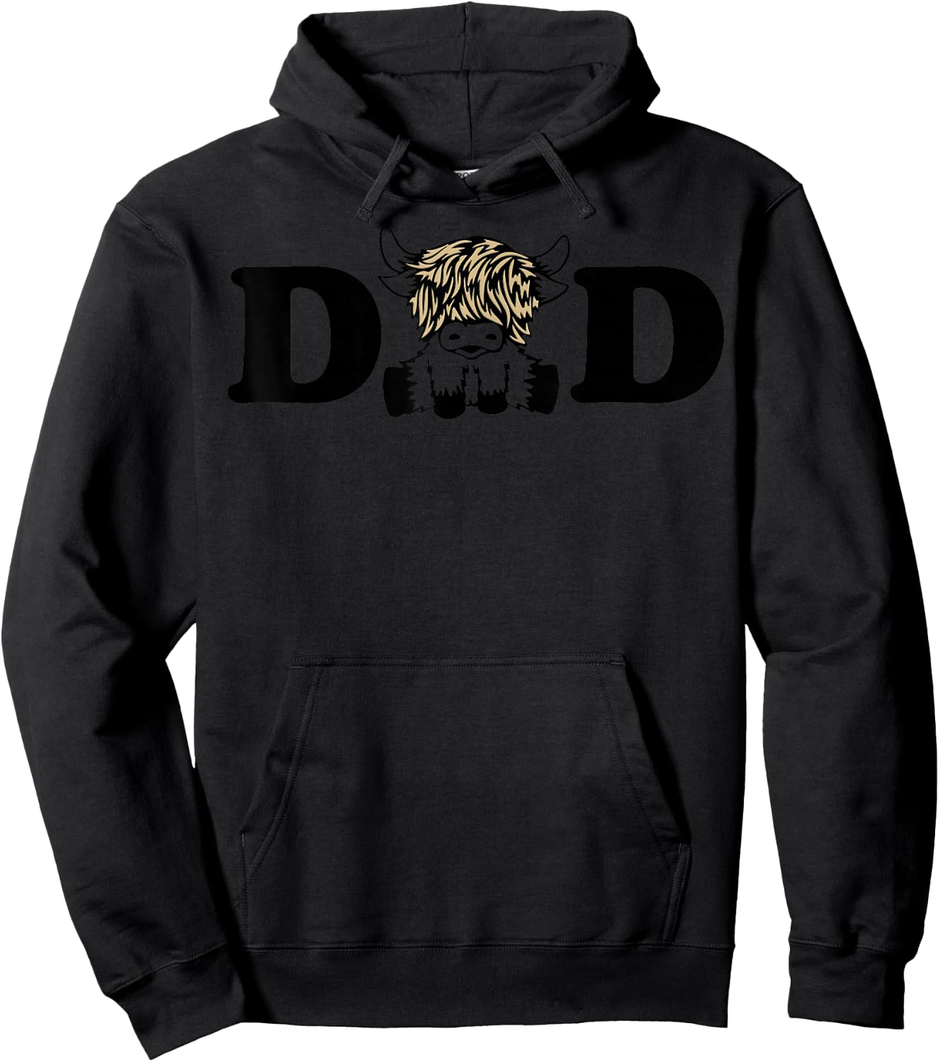 Highland Cow Dad Hoodie - Hoodie | Black