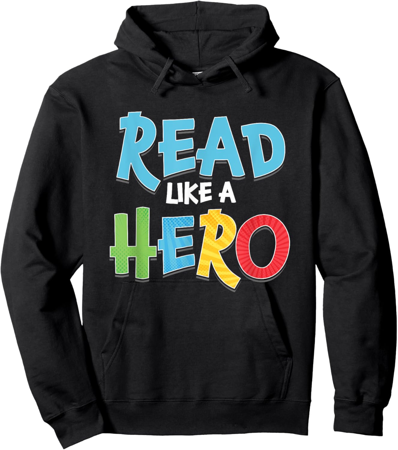 Read Like Hero | Books Literature | Library Bookworm Hoodie - Hoodie | Black