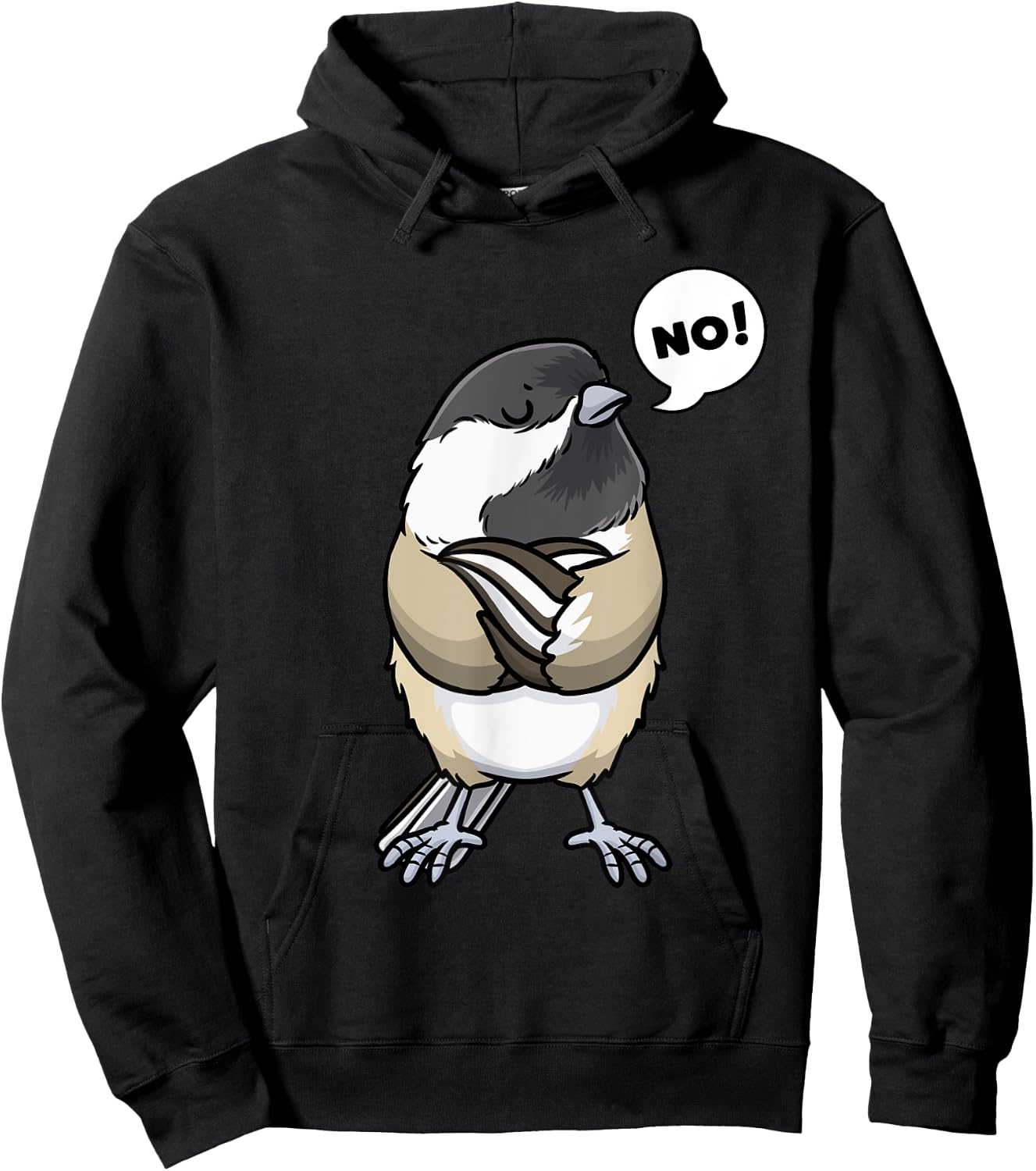 Stubborn Black Capped Chickadee Birding Birder Bird Watching Hoodie - Hoodie | Black