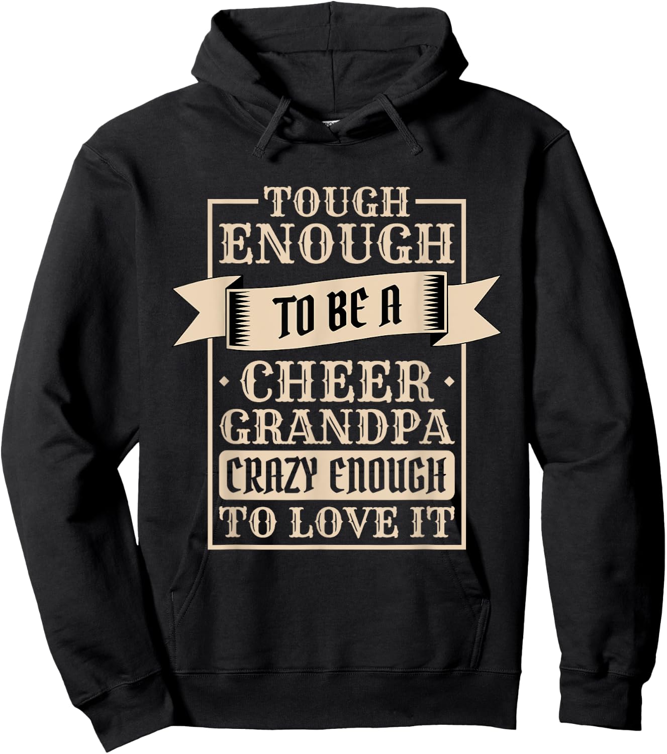Cheer Grandpa Design for Cheerleader Cheerleading Granddad Hoodie - Hoodie | Black