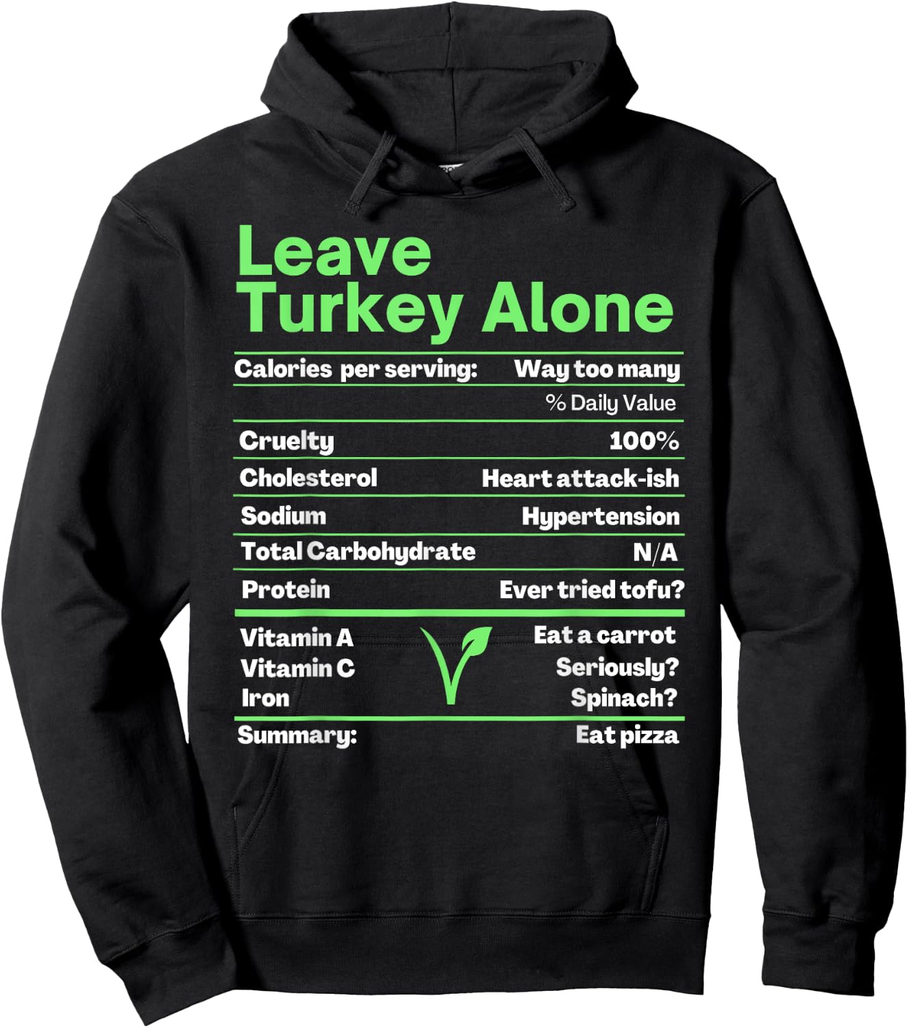 Vegan Thanksgiving Shirt Vegetarian Save a Turkey Hoodie - Hoodie | Black