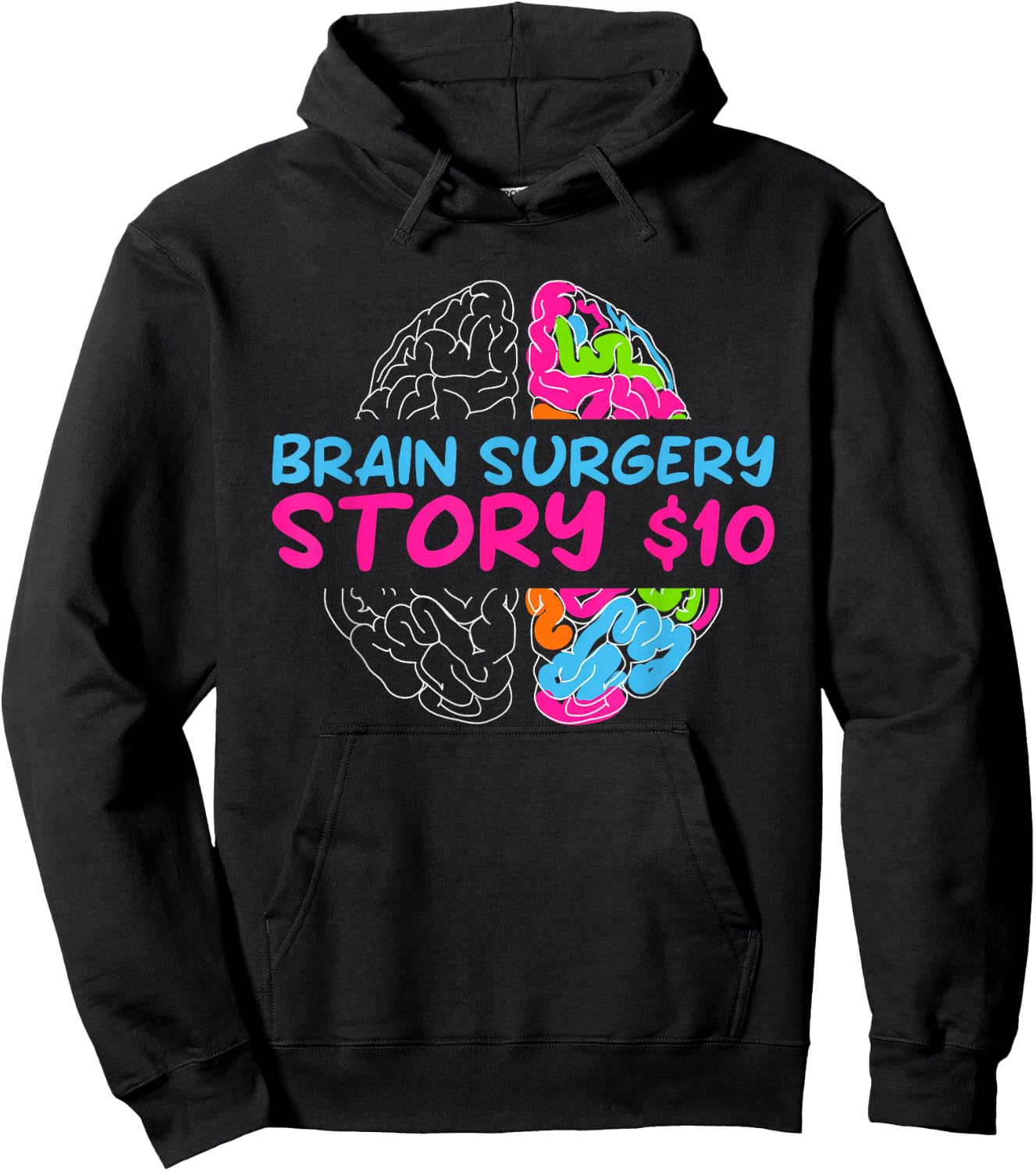 Funny History of Brain Surgery 10$ | Brain Survivors Hoodie - Hoodie | Black