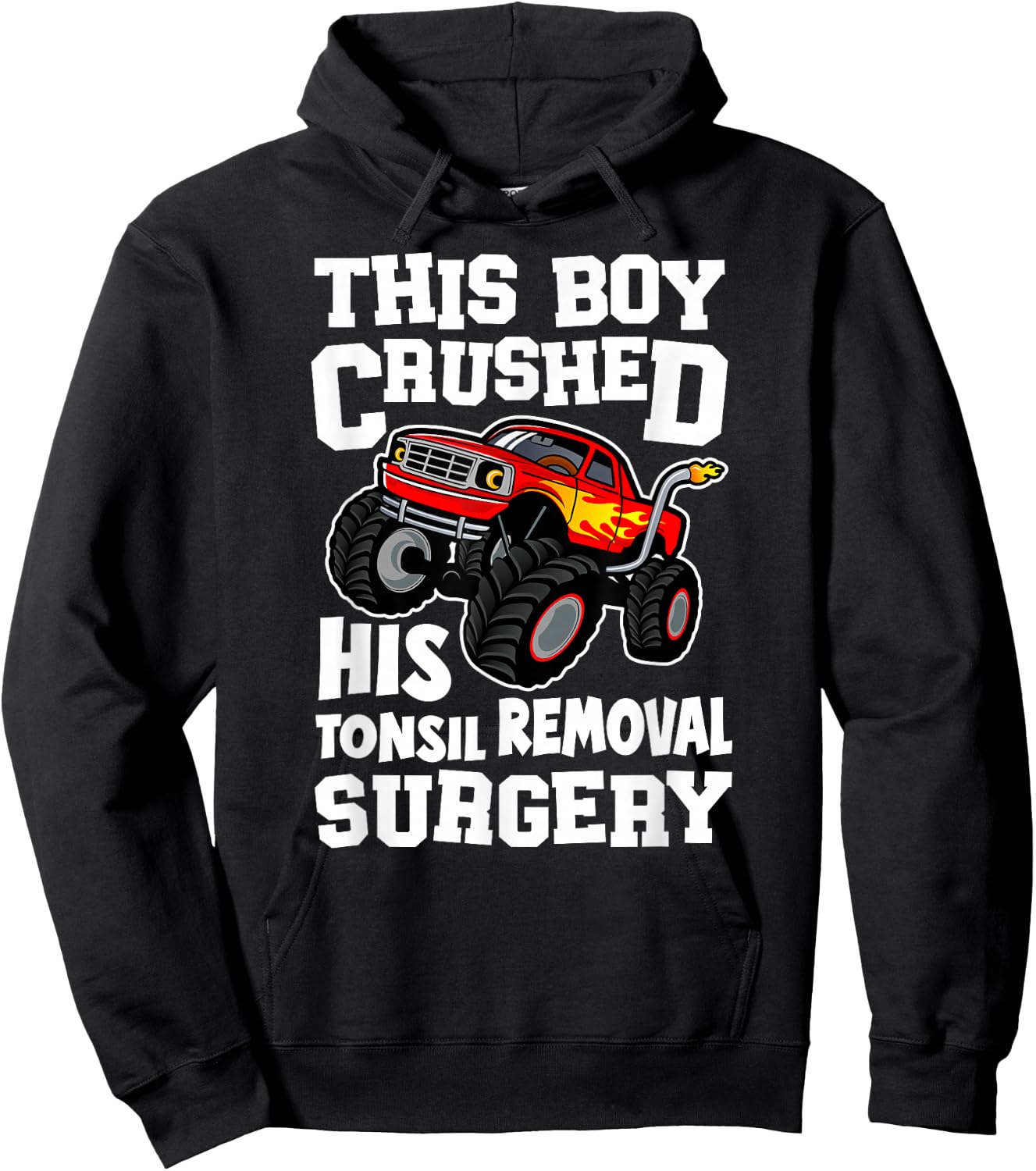 Tonsils Removal Surgery Boy Tonsillectomy Recovery Hoodie - Hoodie | Black